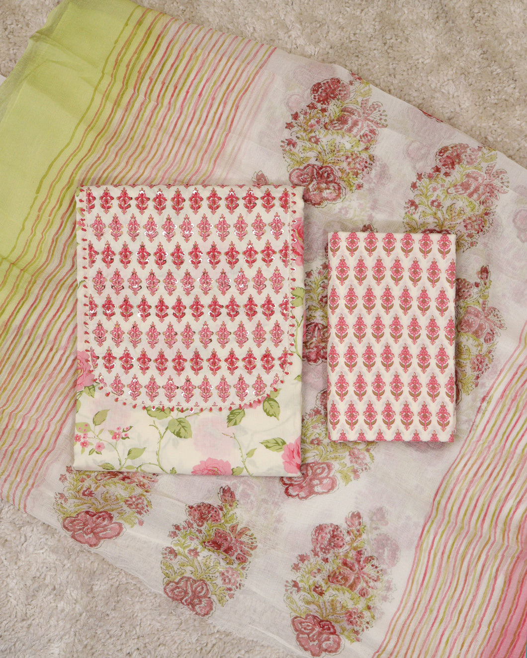 Pure printed Cotton Unstitched Suit -2087