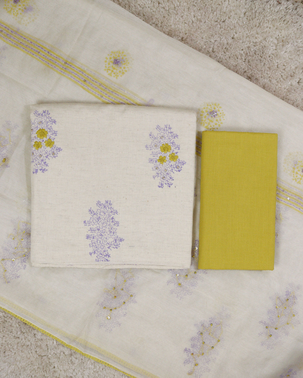 Pure Khadi Cotton Unstitched Suit -2257