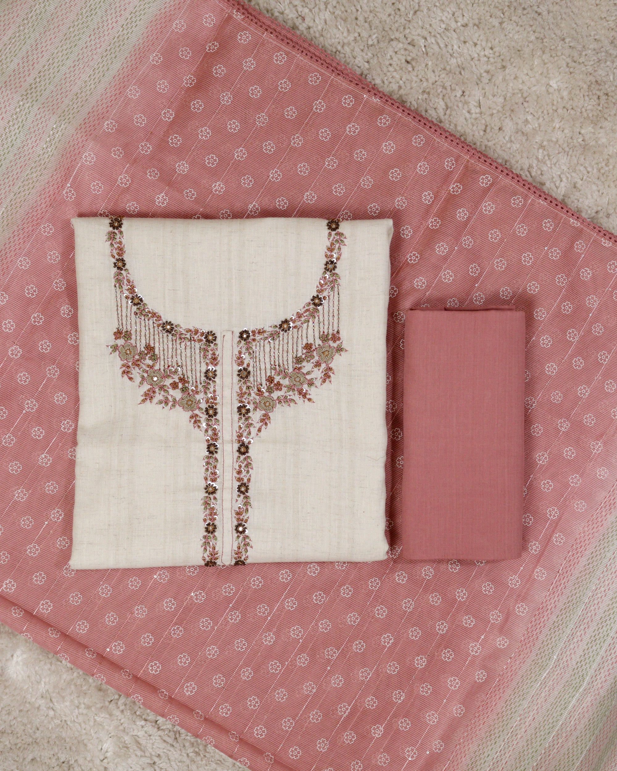 Load image into Gallery viewer, Pure Handloom khadi Cotton Unstitched Suit -2259
