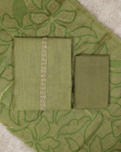 Chanderi Silk Unstitched Suit-2262
