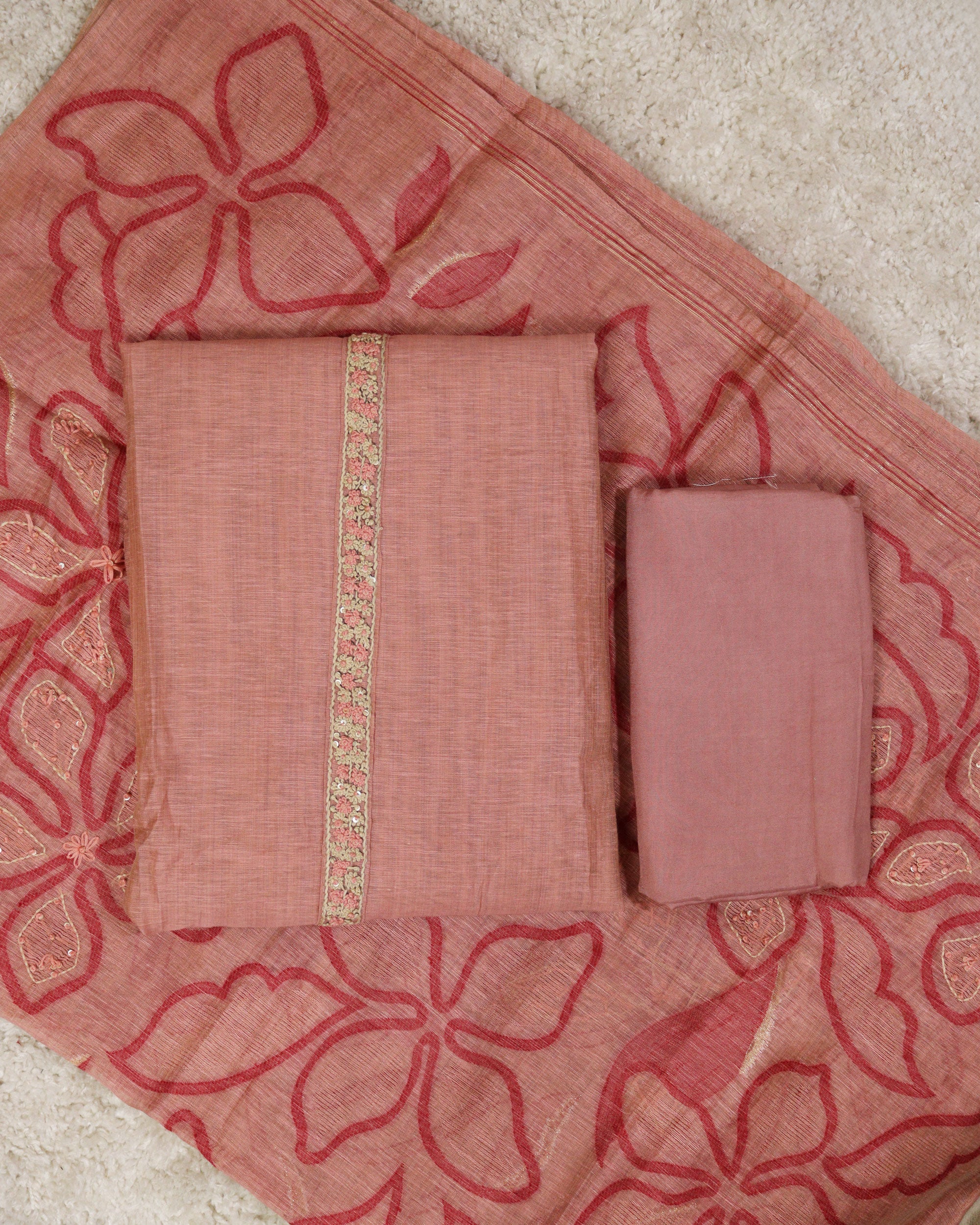 Load image into Gallery viewer, Chanderi Silk Unstitched Suit-2262
