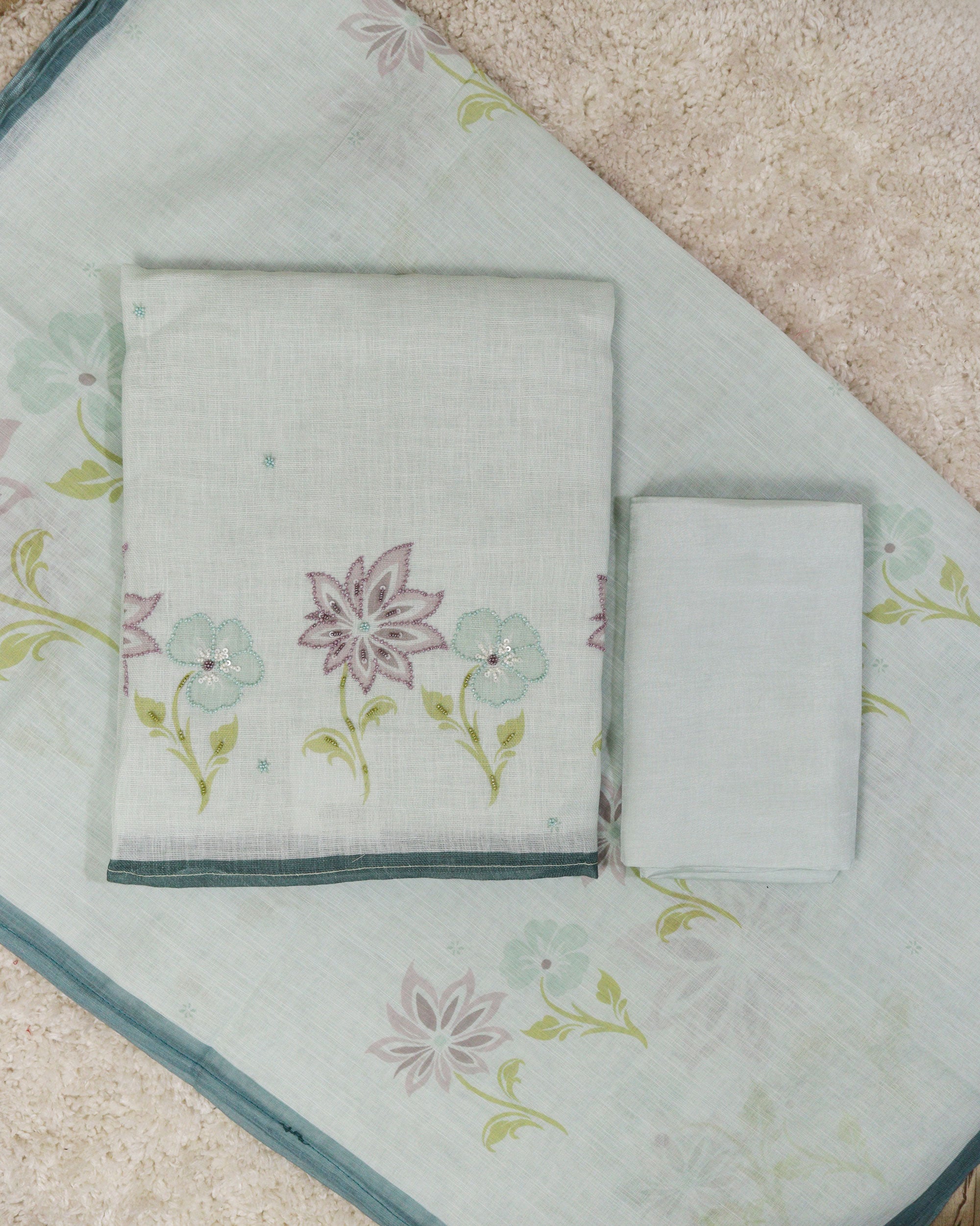 Load image into Gallery viewer, Pure Linen Unstitched Suit -2252
