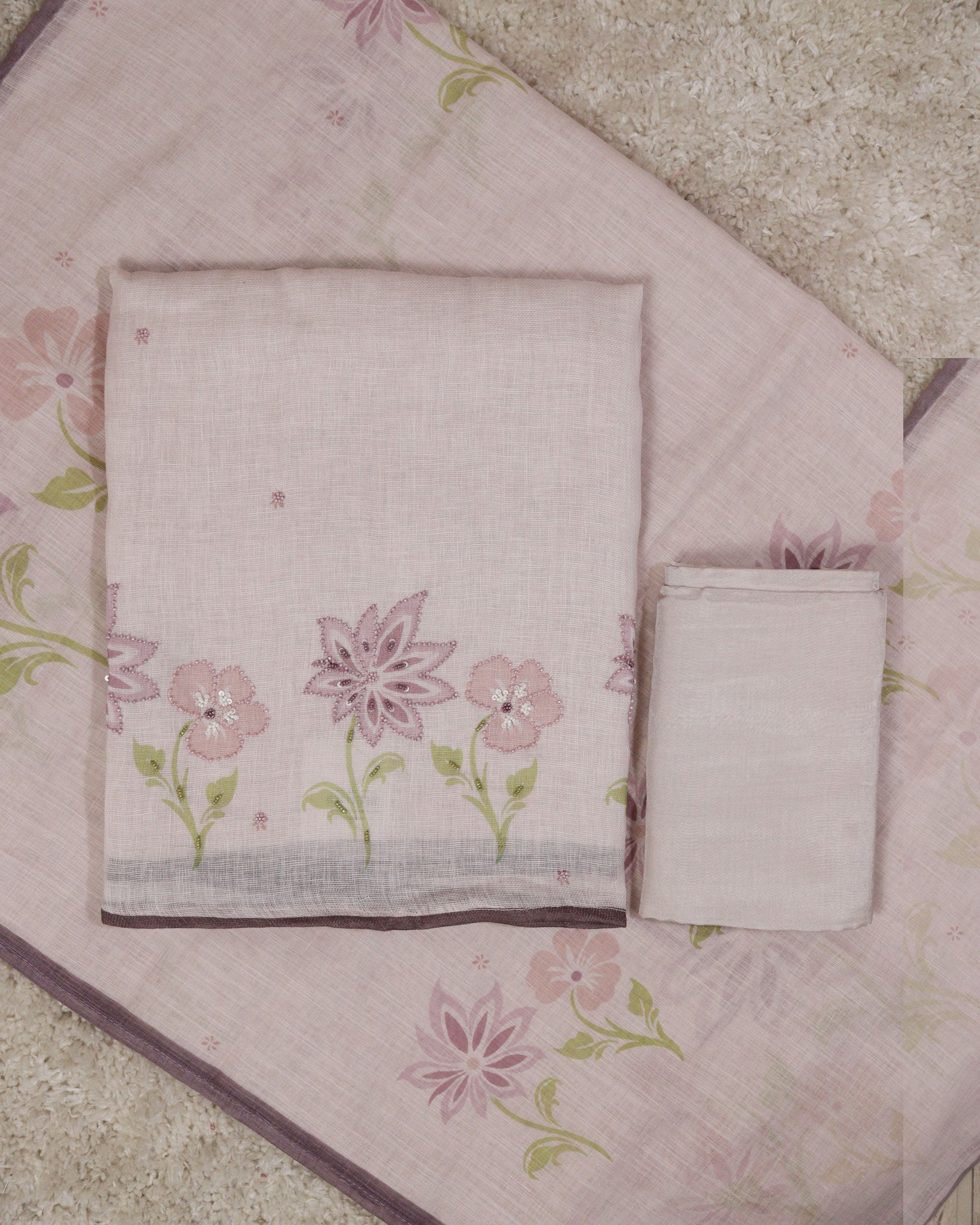 Load image into Gallery viewer, Pure Linen Unstitched Suit -2252
