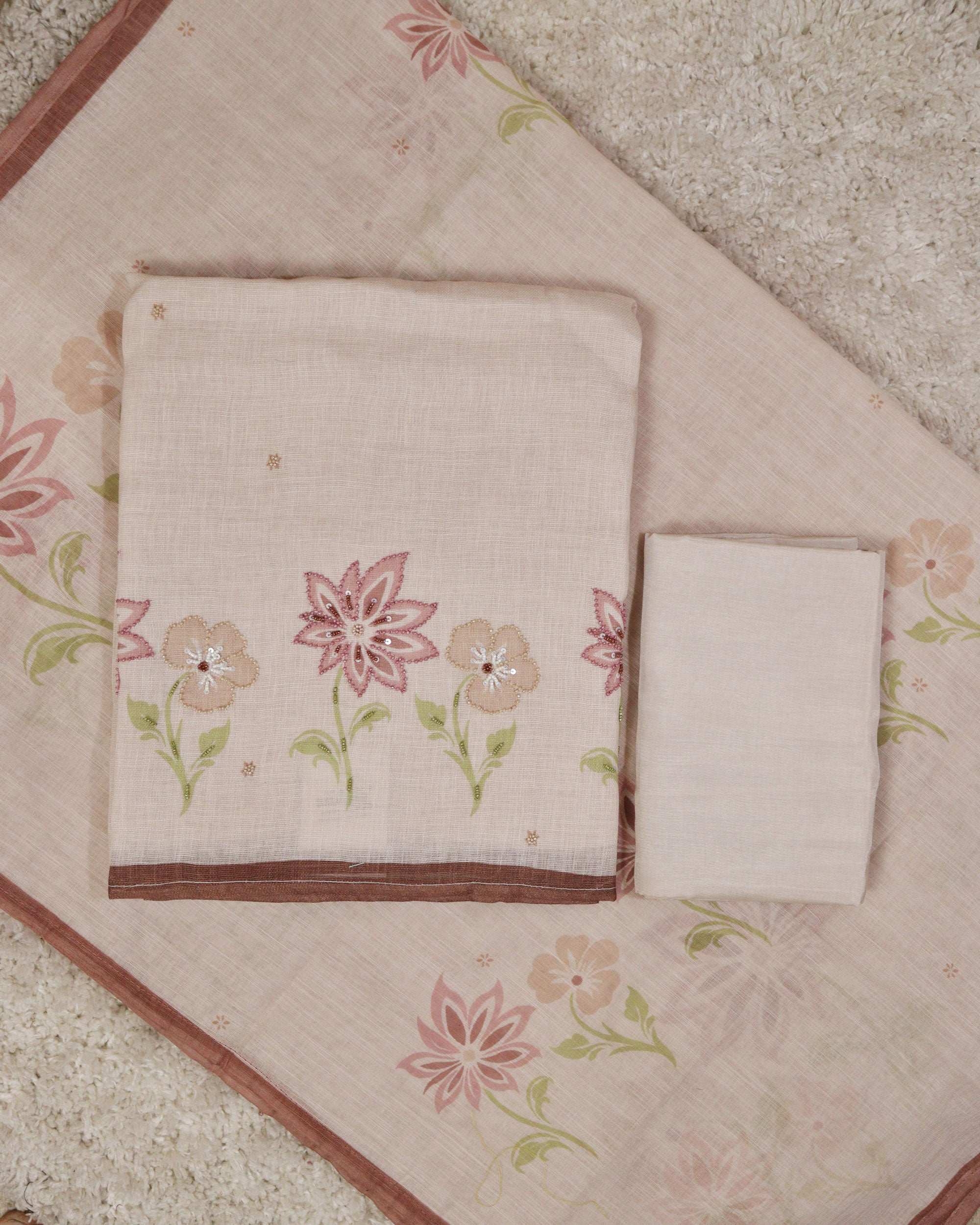 Load image into Gallery viewer, Pure Linen Unstitched Suit -2252
