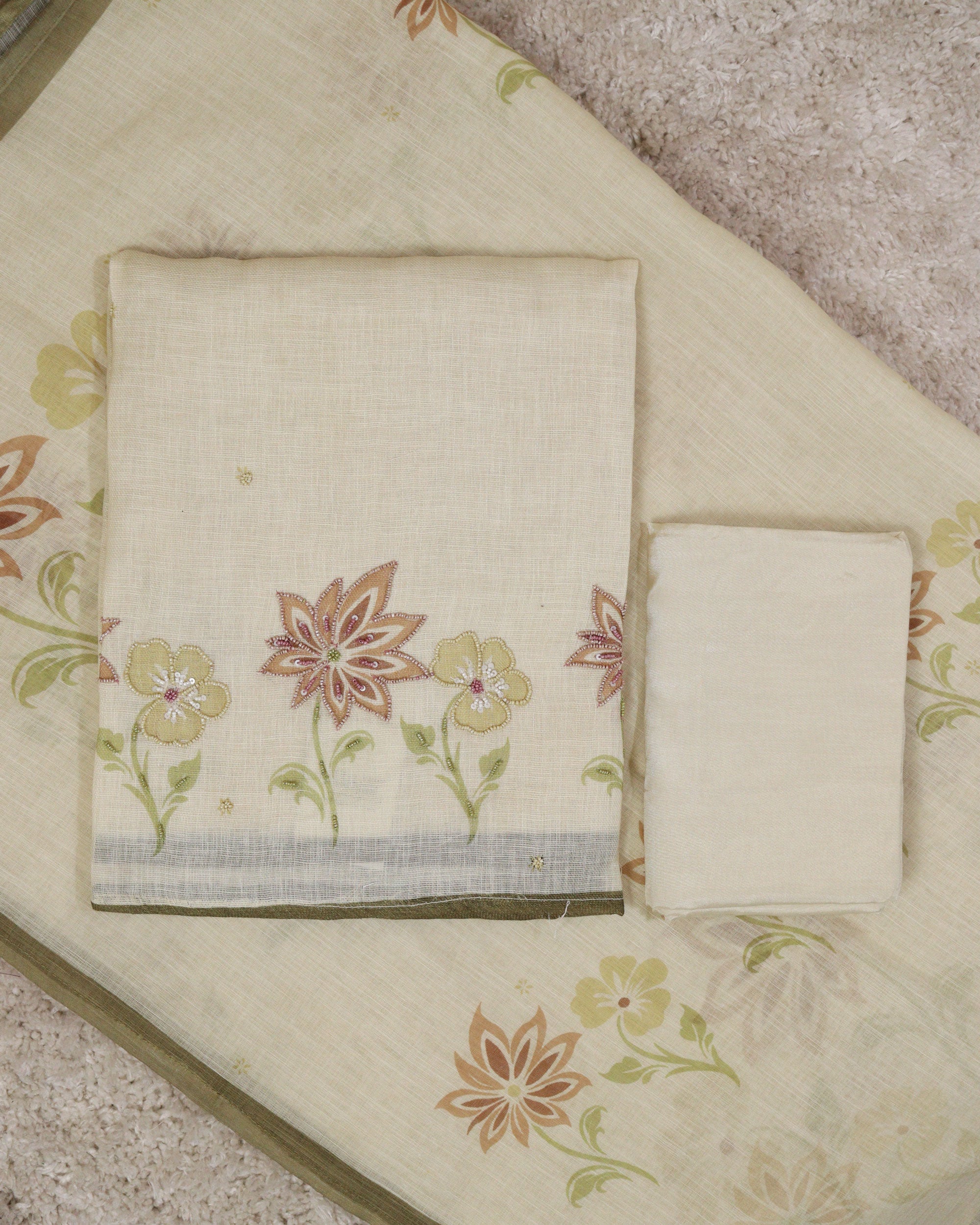 Load image into Gallery viewer, Pure Linen Unstitched Suit -2252
