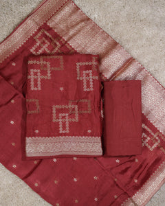 Banarasi Unstitched Suit - 2392
