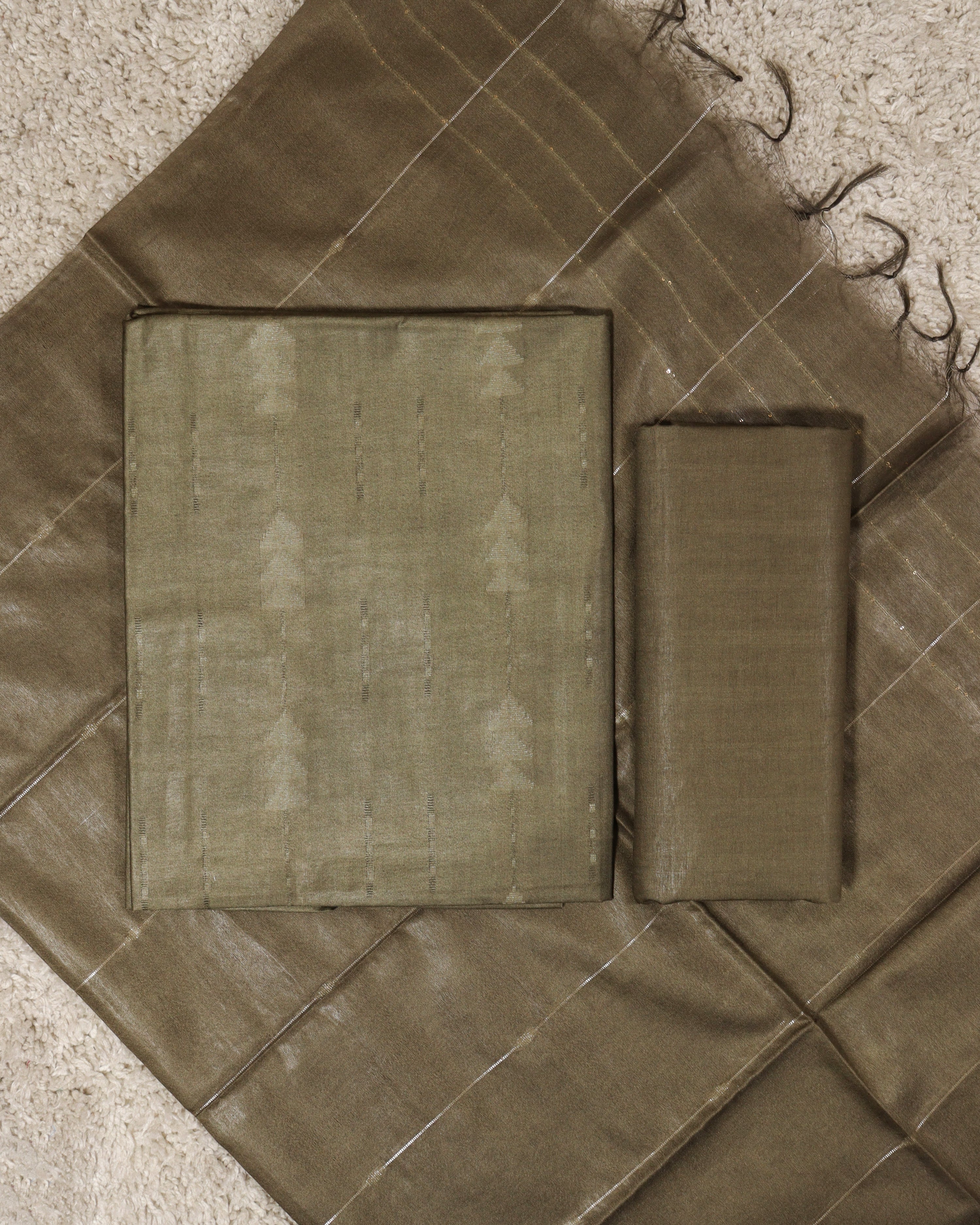 Load image into Gallery viewer, Semi Tussar Silk Unstitched Suit- 6900
