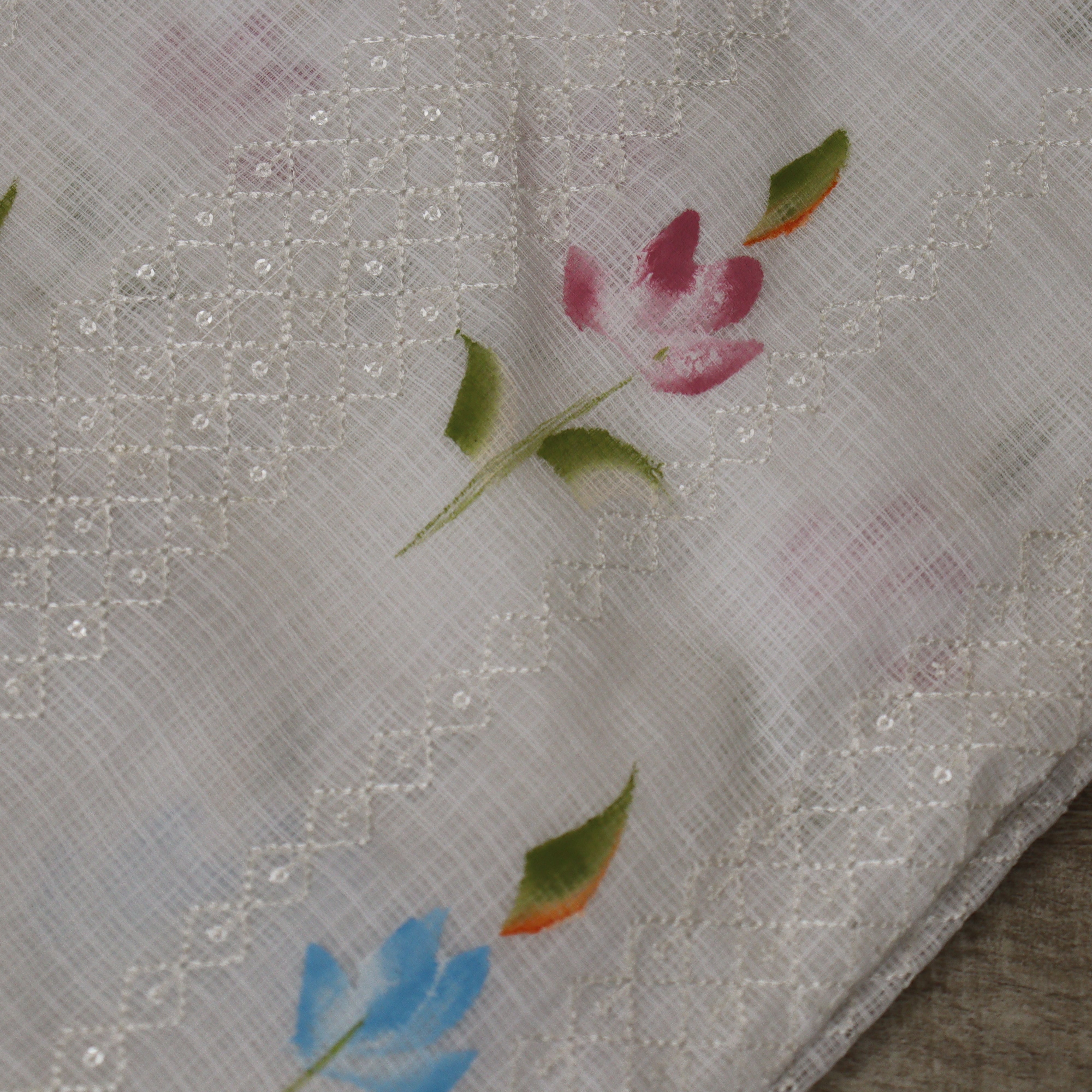 Load image into Gallery viewer, Kota Cotton Hand Paint Suit-3487
