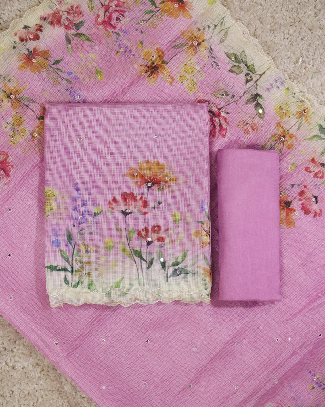 Silky Kotta Unstitched Suit-2495