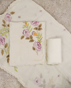 Viscose Organza Unstitched Suits-2488