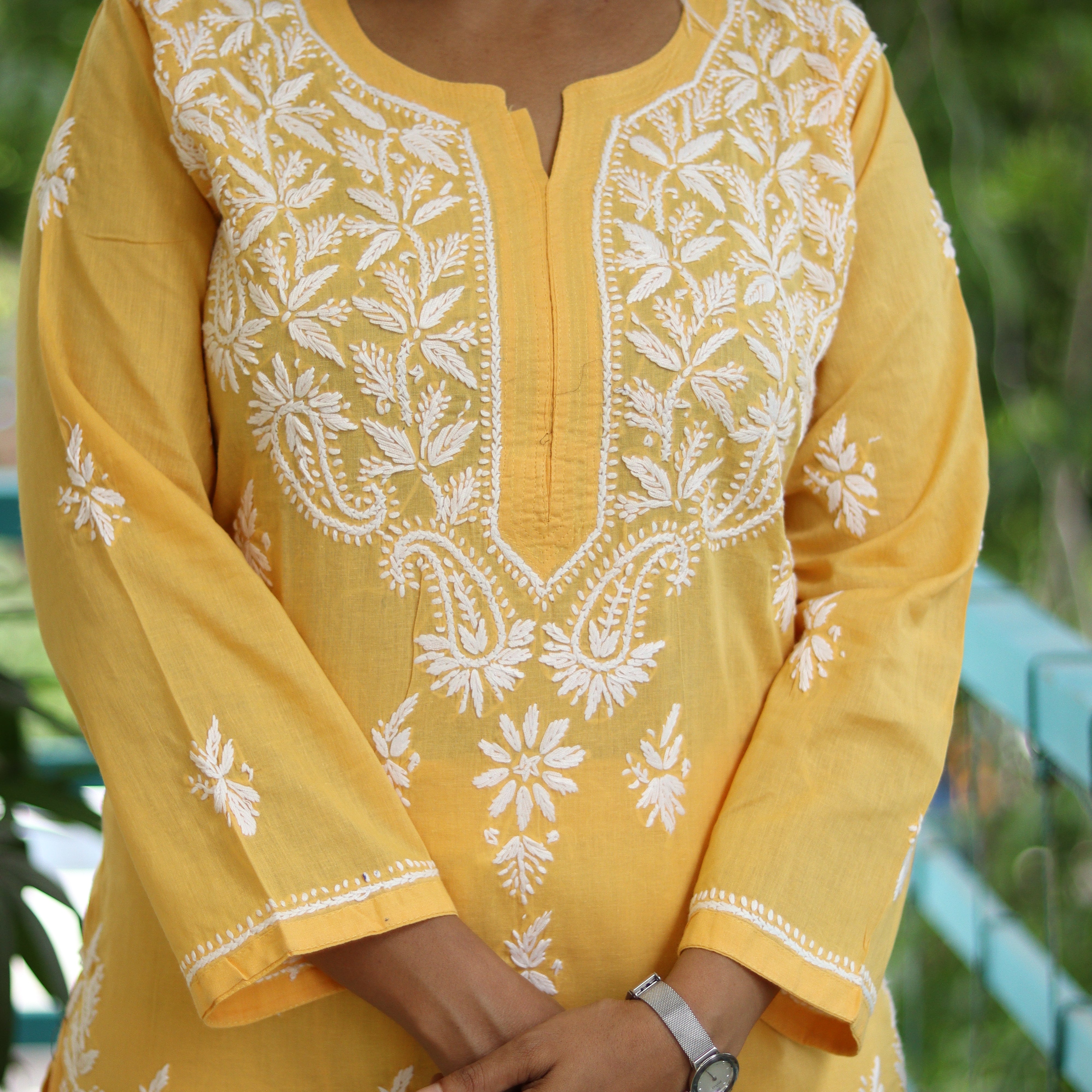 Load image into Gallery viewer, Pure Cotton Chikankari Kurti Set- 3517
