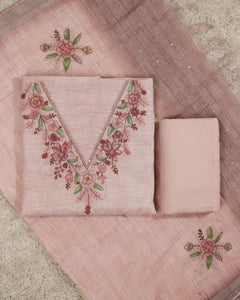 Linen Cotton Unstitched Suit - 2648