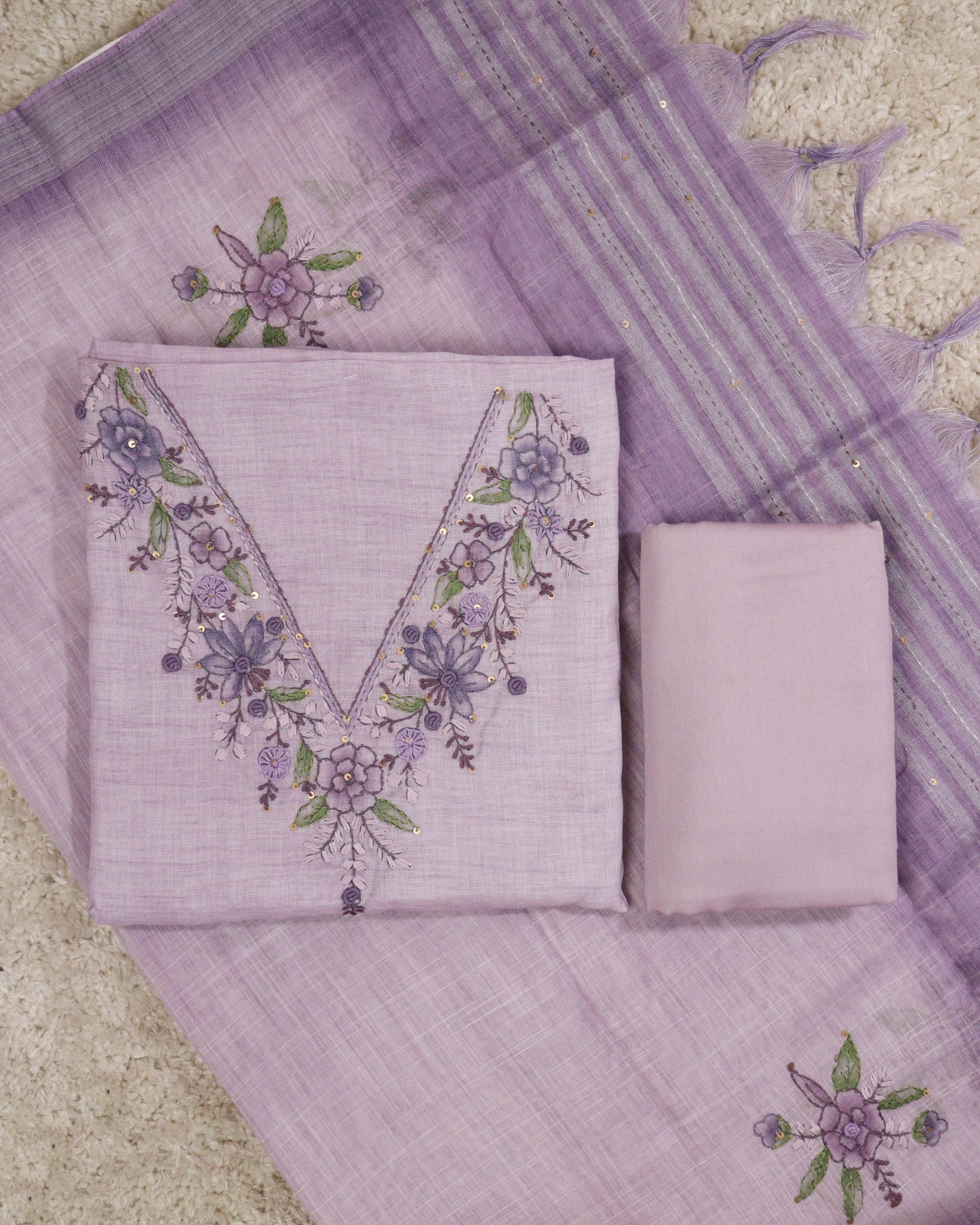 Load image into Gallery viewer, Linen Cotton Unstitched Suit - 2648
