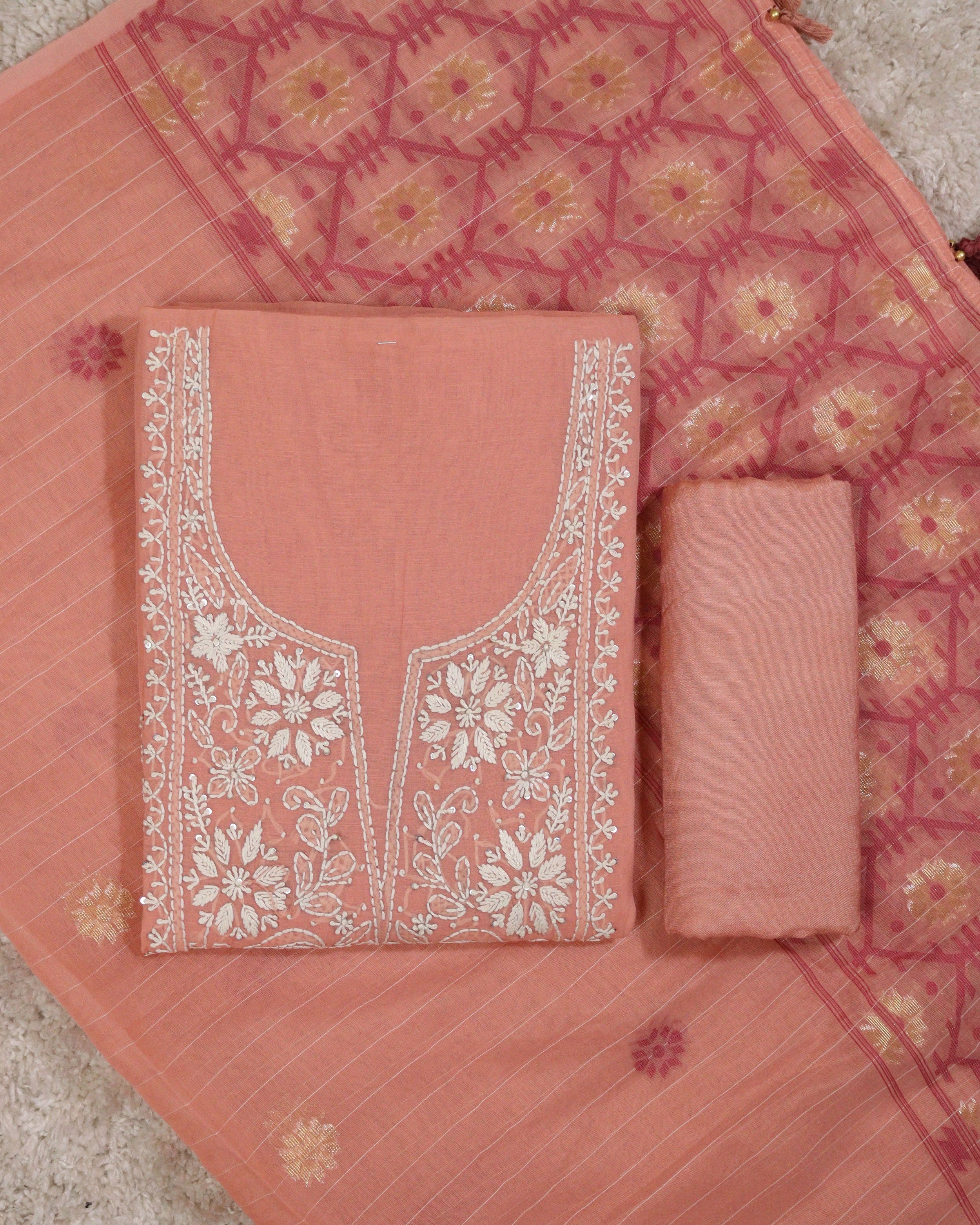 Load image into Gallery viewer, Chanderi Cotton Unstiched- 2651

