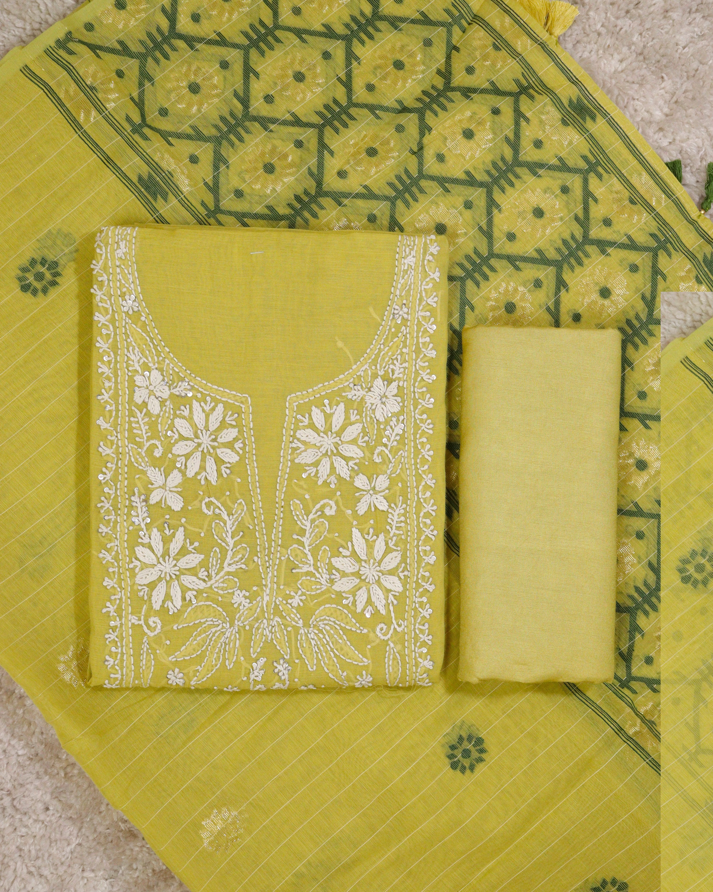 Load image into Gallery viewer, Chanderi Cotton Unstiched- 2651
