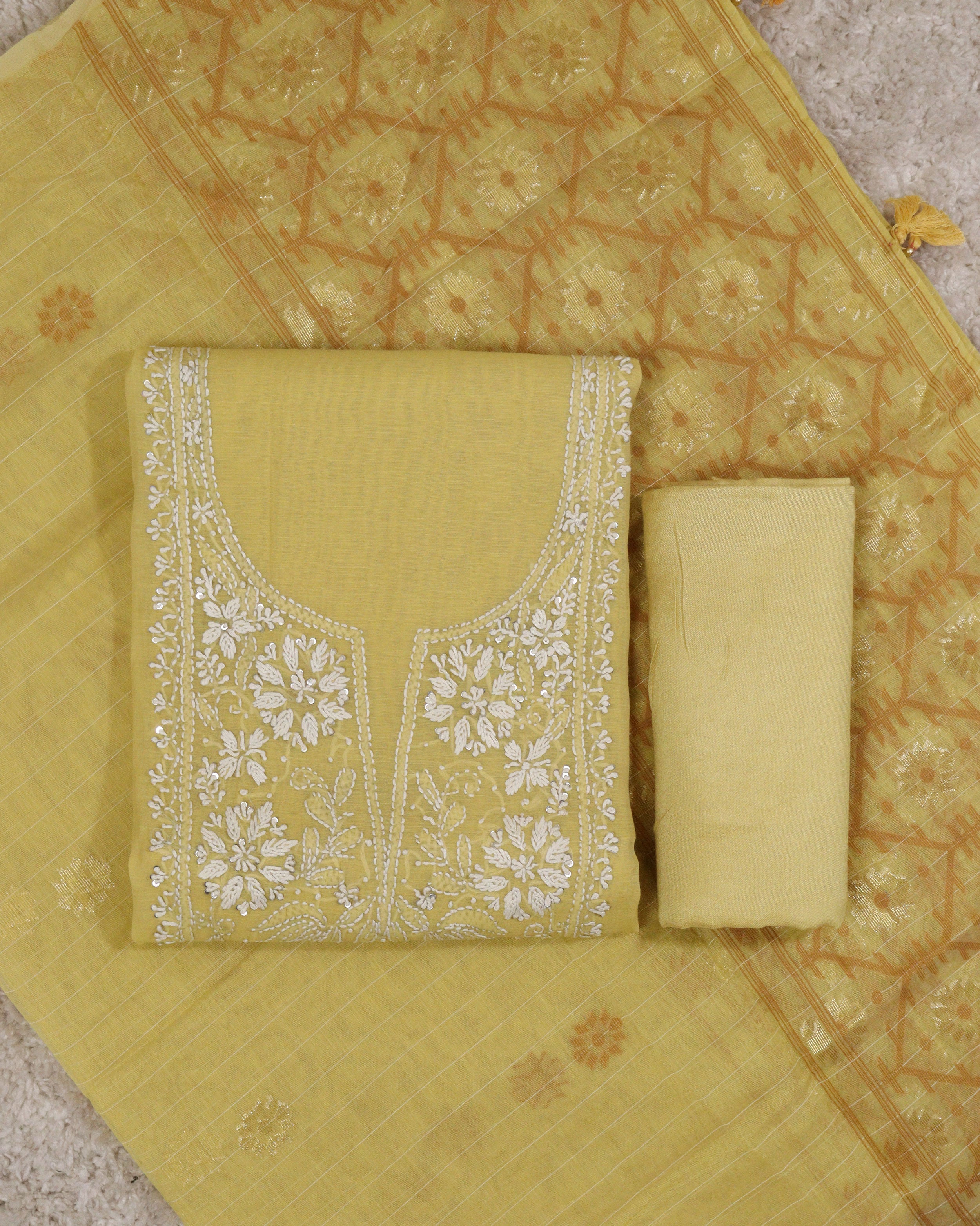 Load image into Gallery viewer, Chanderi Cotton Unstiched- 2651
