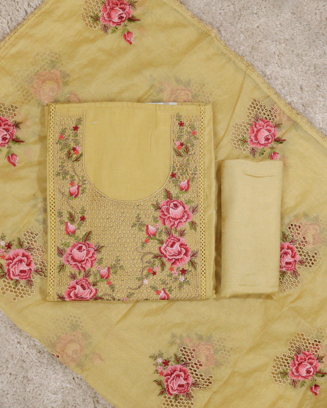 Chanderi Silk Unstitched Suit-2768