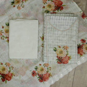 Pure  Linen Cotton Unstitched Suit-4836