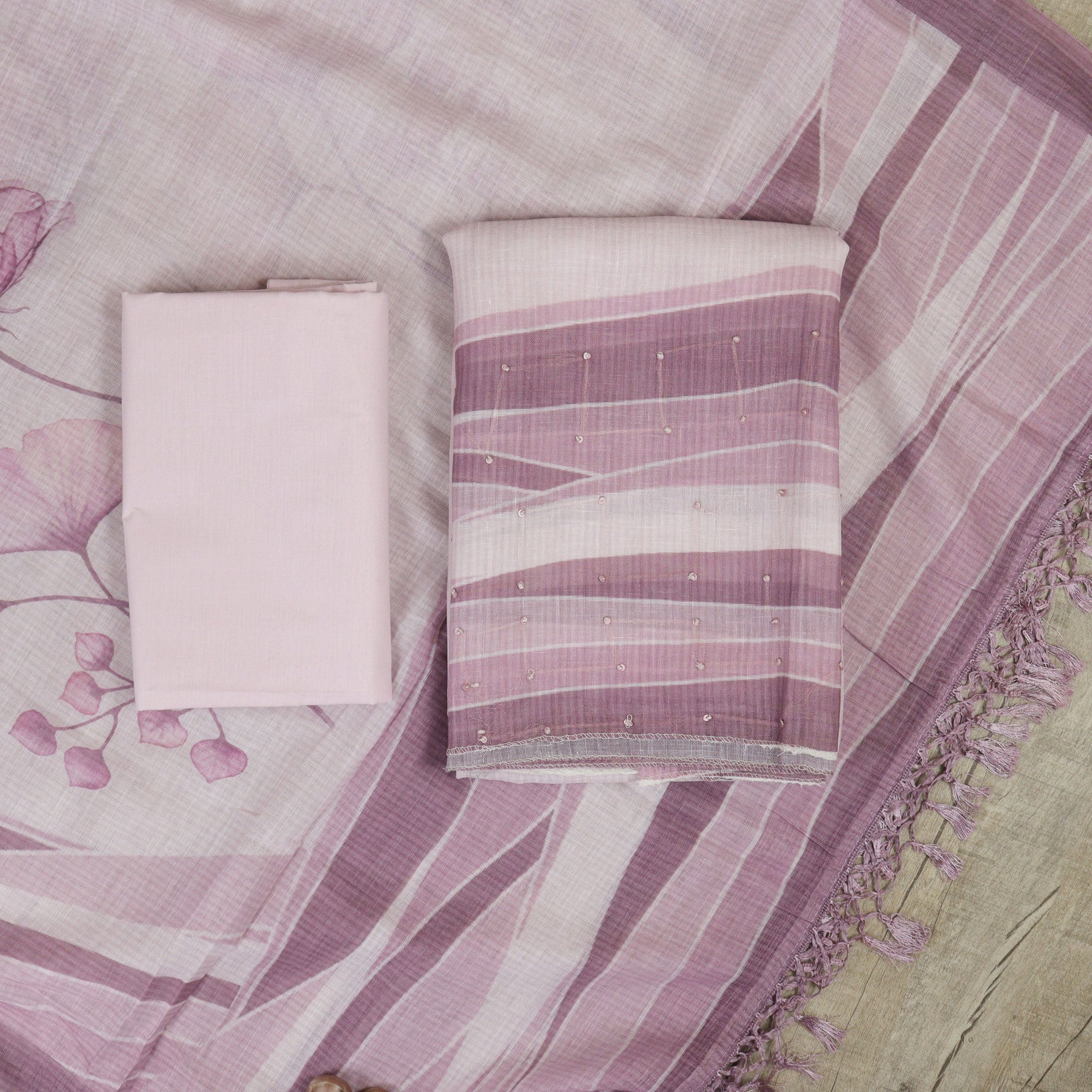 Load image into Gallery viewer, Linen Cotton Unstitched Suit-4830
