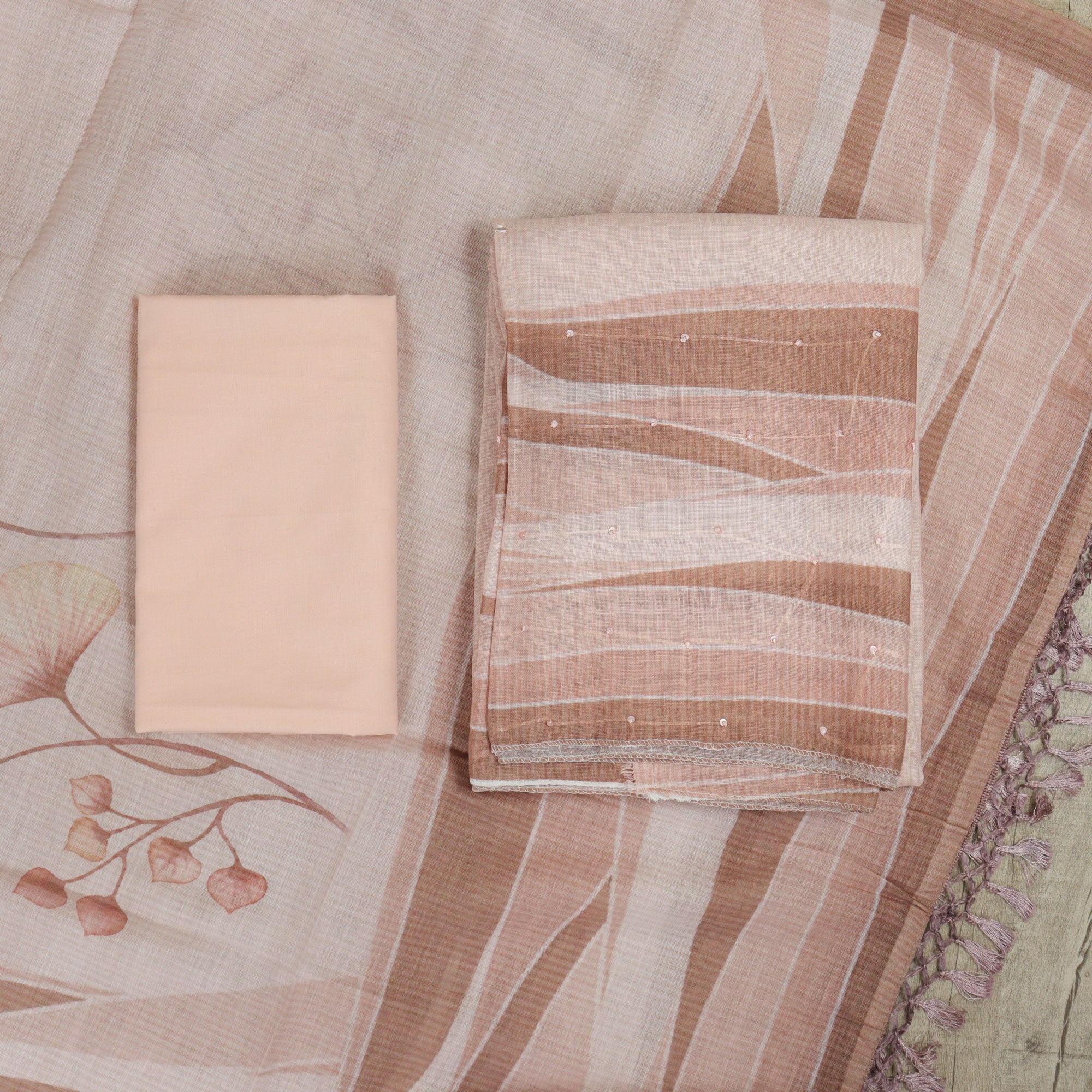 Load image into Gallery viewer, Linen Cotton Unstitched Suit-4830
