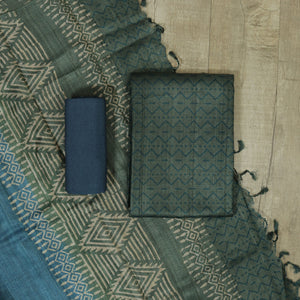 Pure Desi Tussar Unstitched Suit-4776