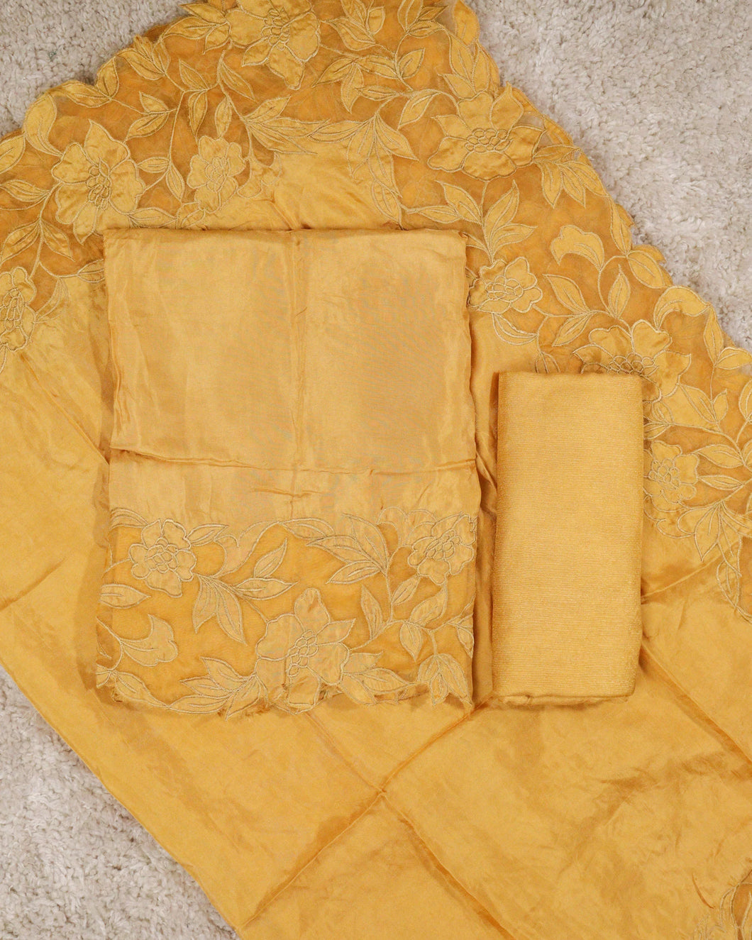 Crape Silk Unstitched Suit-2771