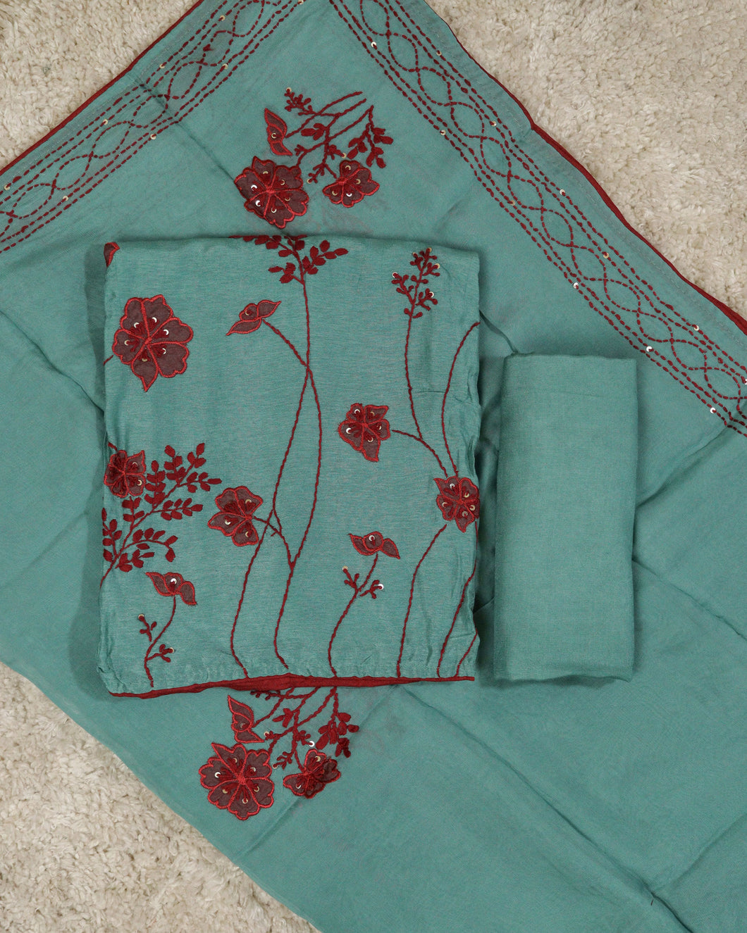 Gajji Silk Unstitched Suit- 2771