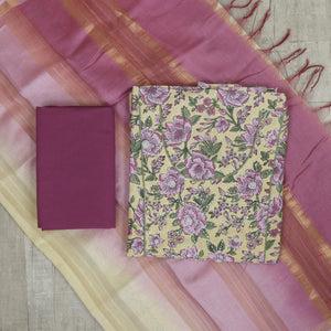 Chanderi Silk Unstitched Suit-4924