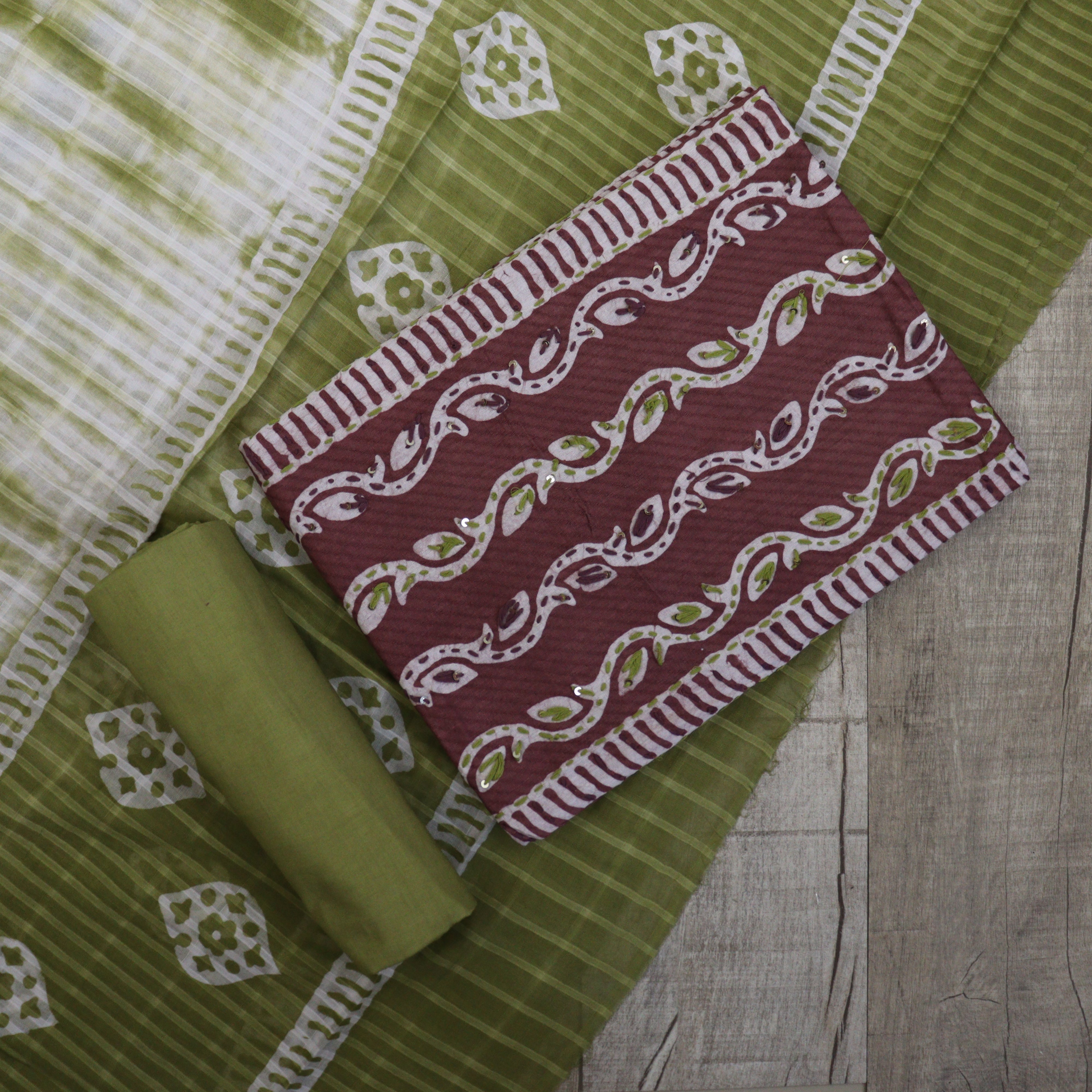 Load image into Gallery viewer, Pure Cotton Hand Batik Suit-3229
