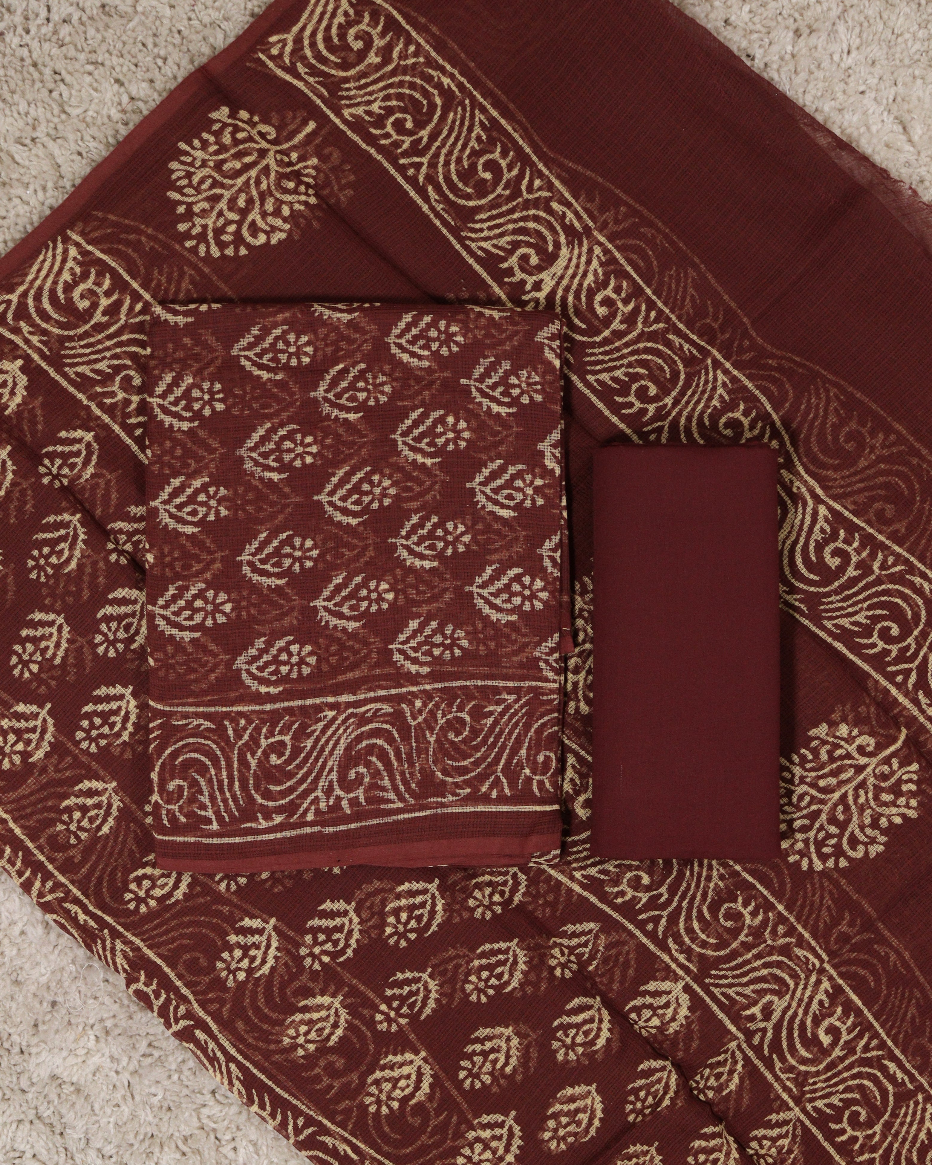 Load image into Gallery viewer, Kota Doria Unstitched Suit-6966
