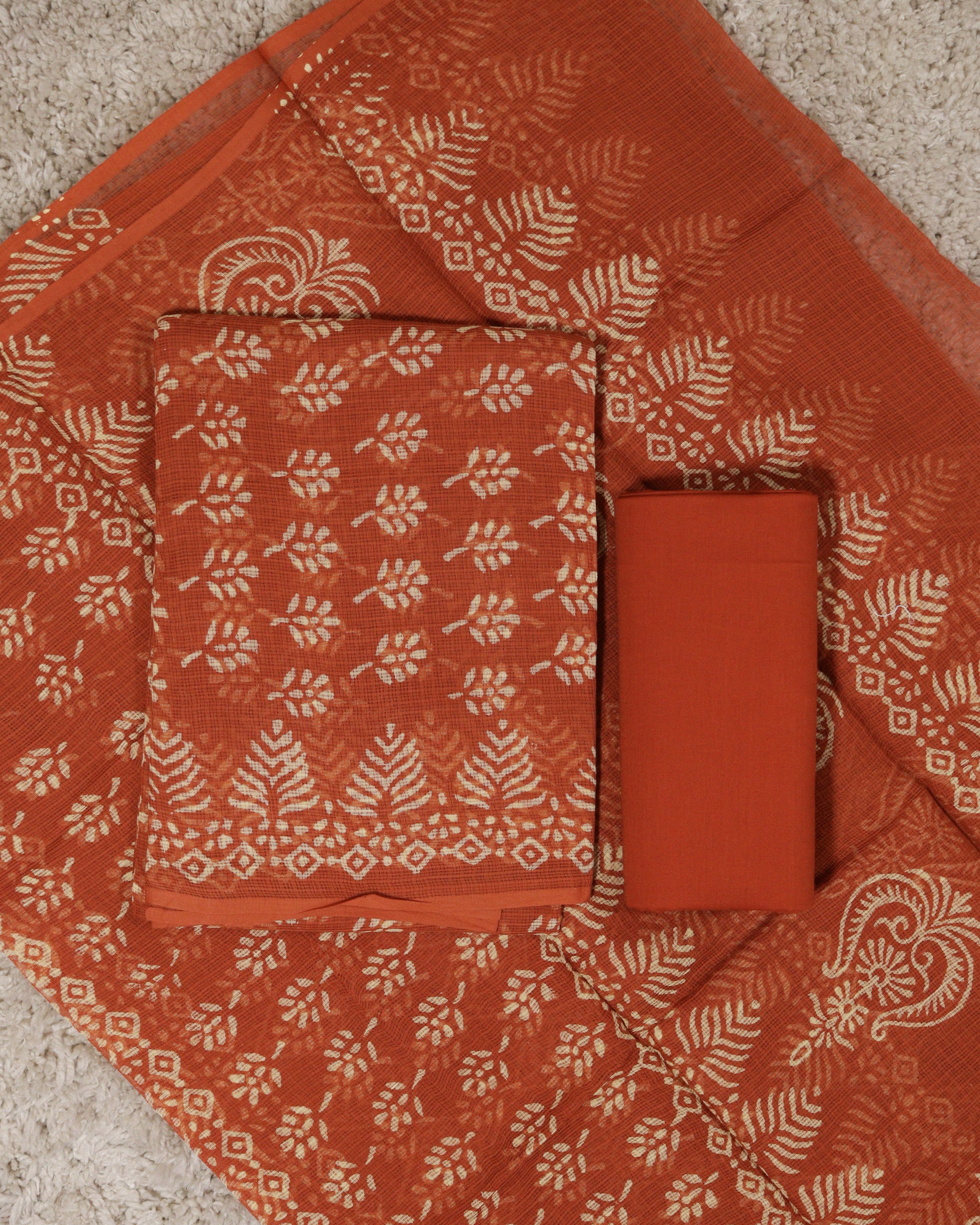 Load image into Gallery viewer, Kota Doria Unstitched Suit-6966
