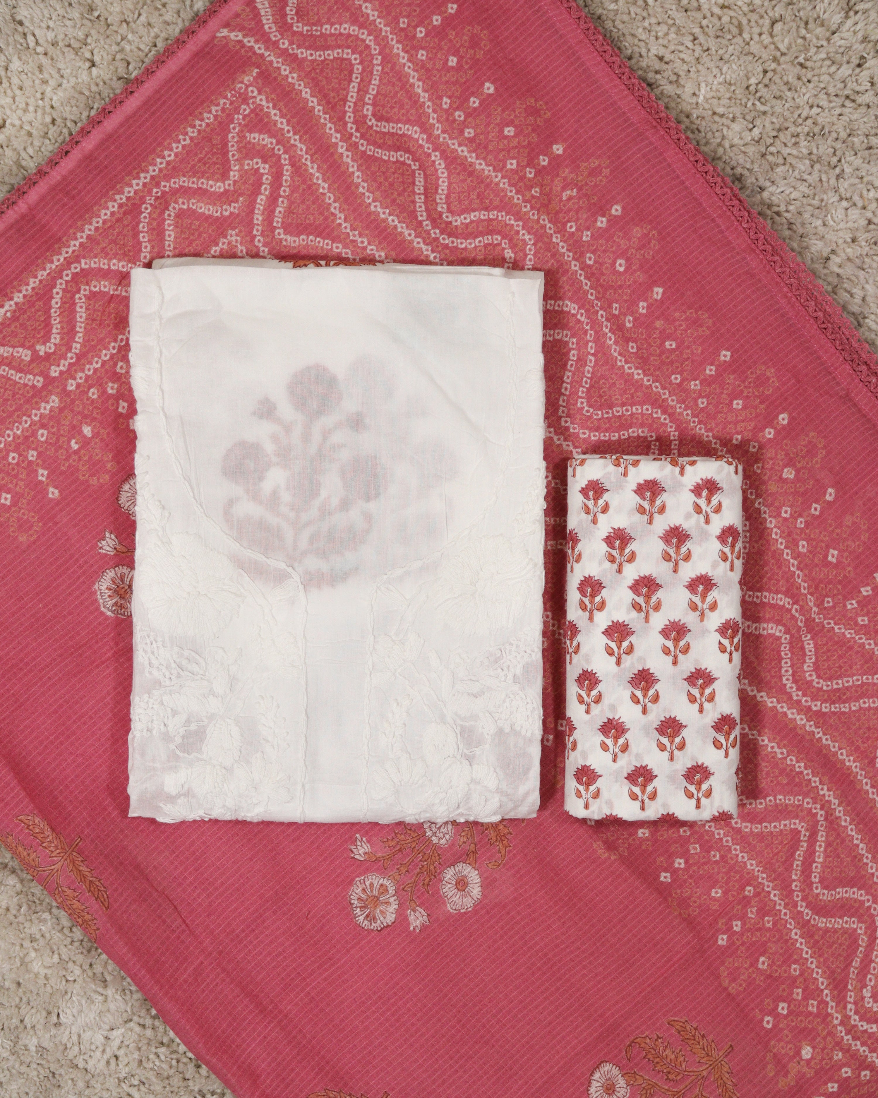 Load image into Gallery viewer, Cotton Unstitched Suit-7165
