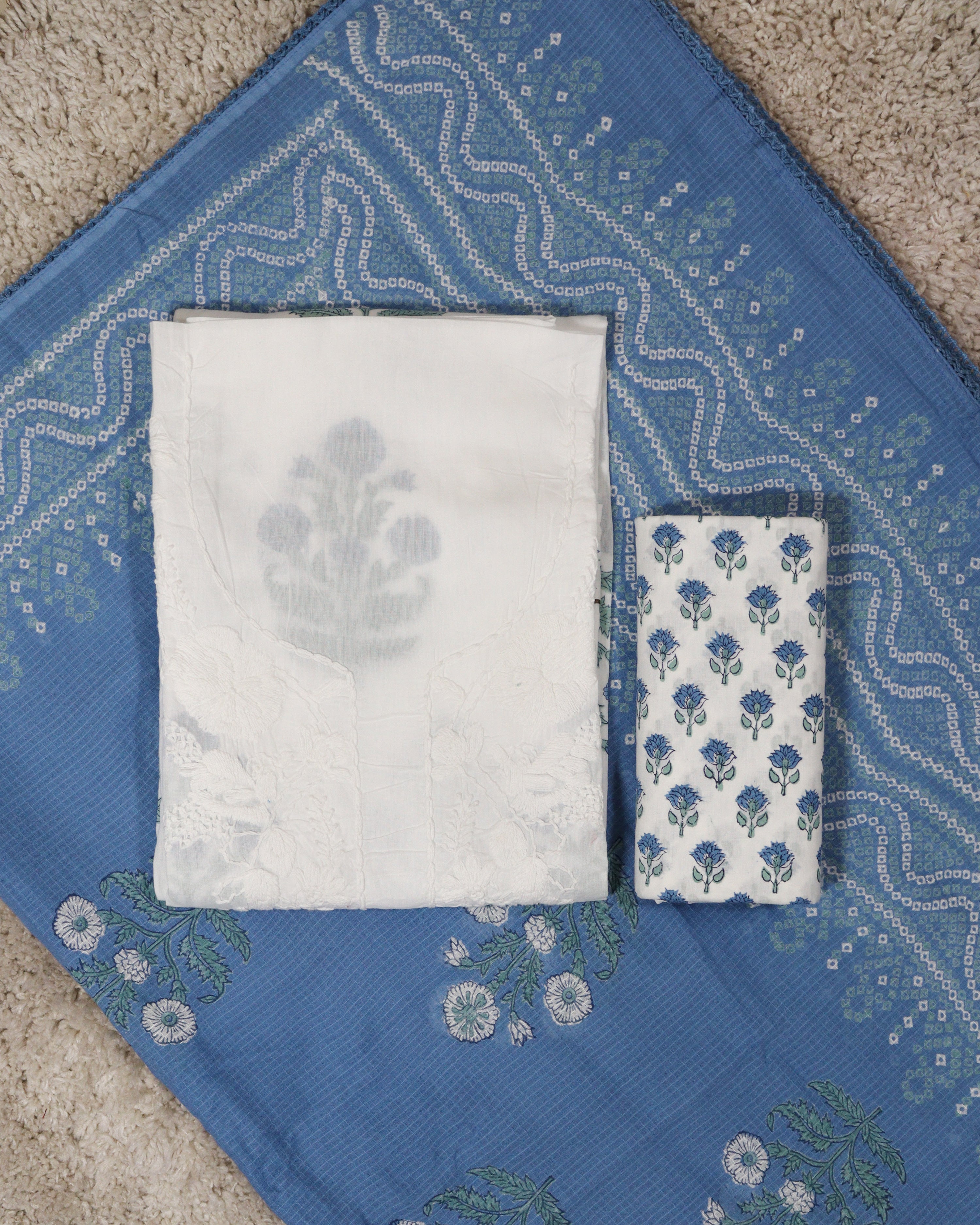 Load image into Gallery viewer, Cotton Unstitched Suit-7165
