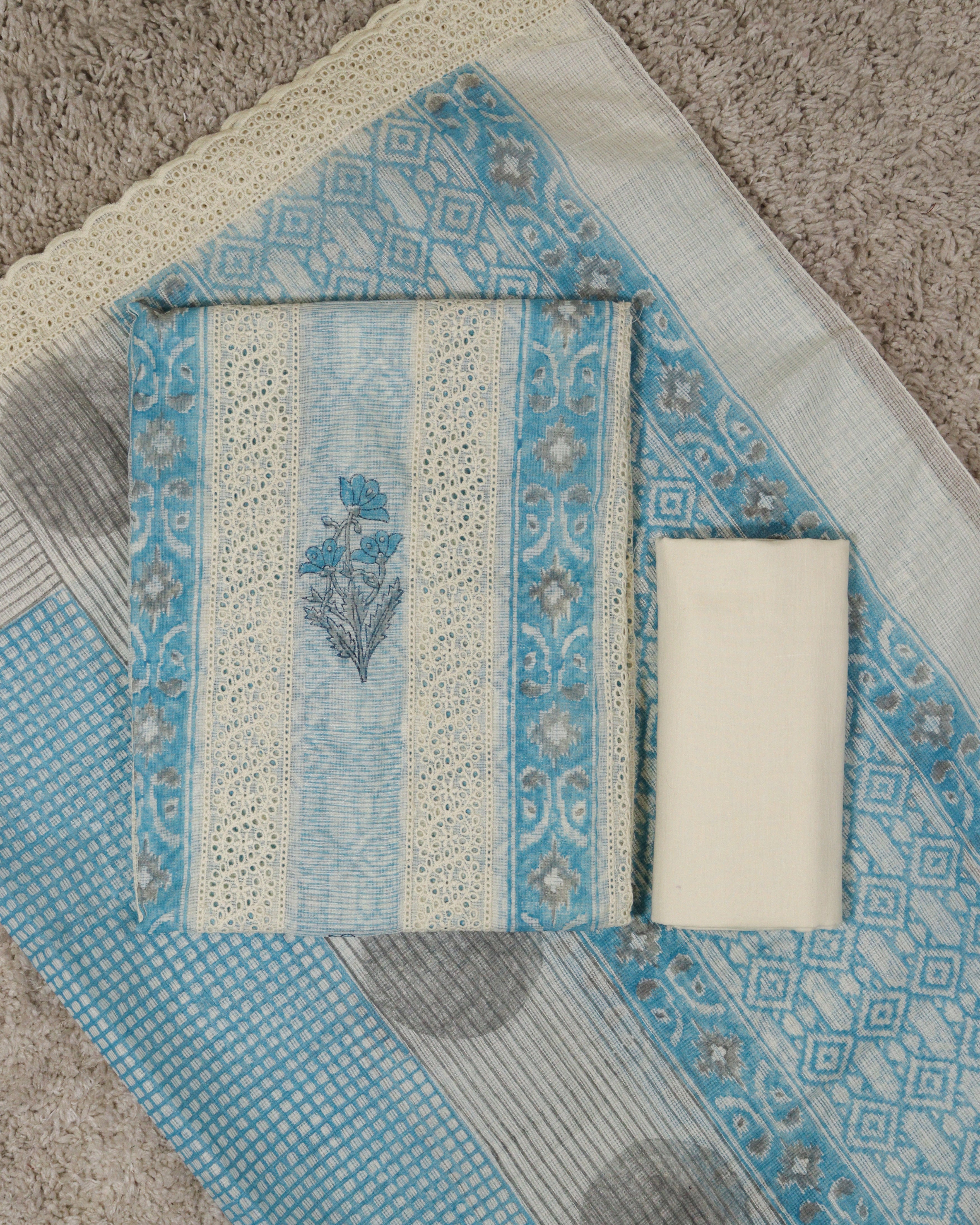 Load image into Gallery viewer, Silky Kota Unstitched Suit-7168
