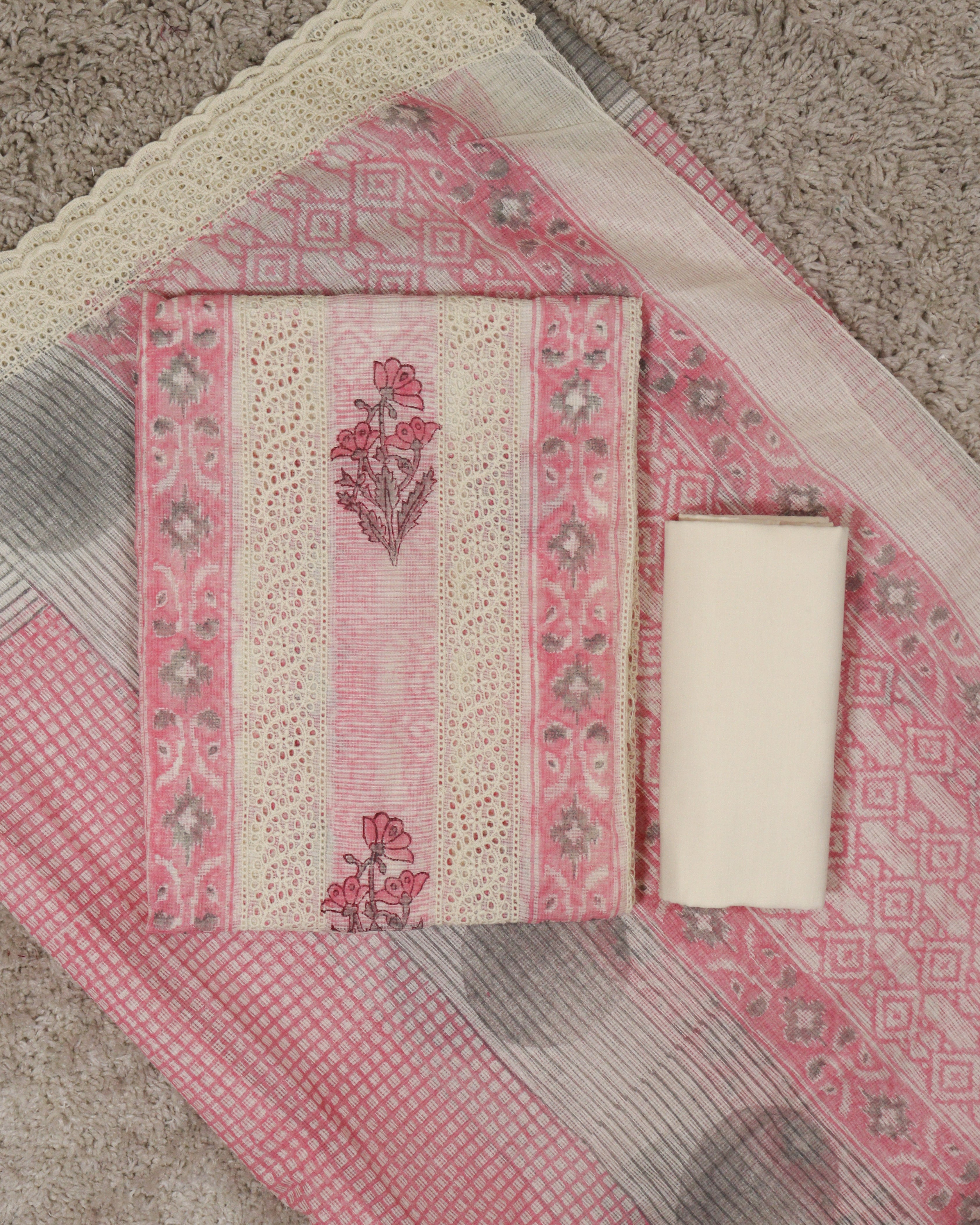 Load image into Gallery viewer, Silky Kota Unstitched Suit-7168

