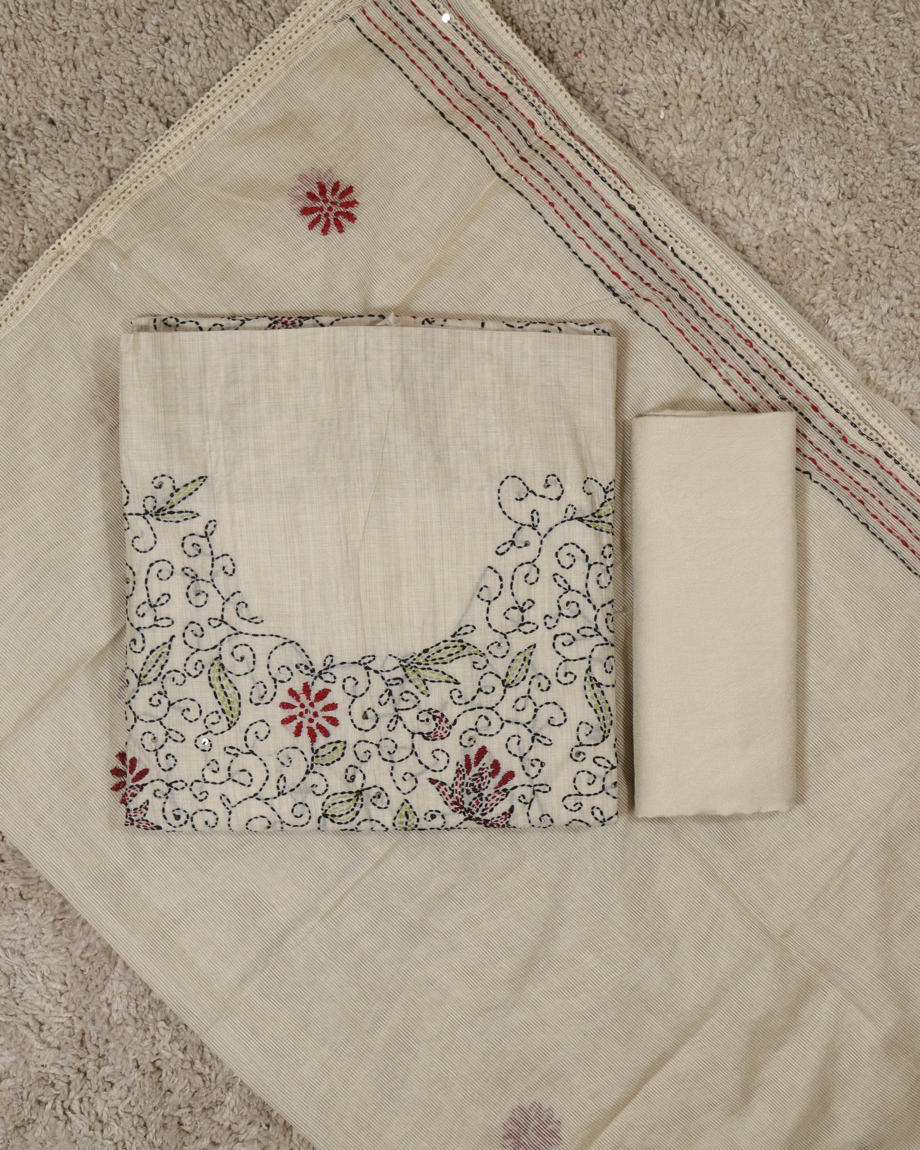 Load image into Gallery viewer, Chanderi Unstitched Suit-7264
