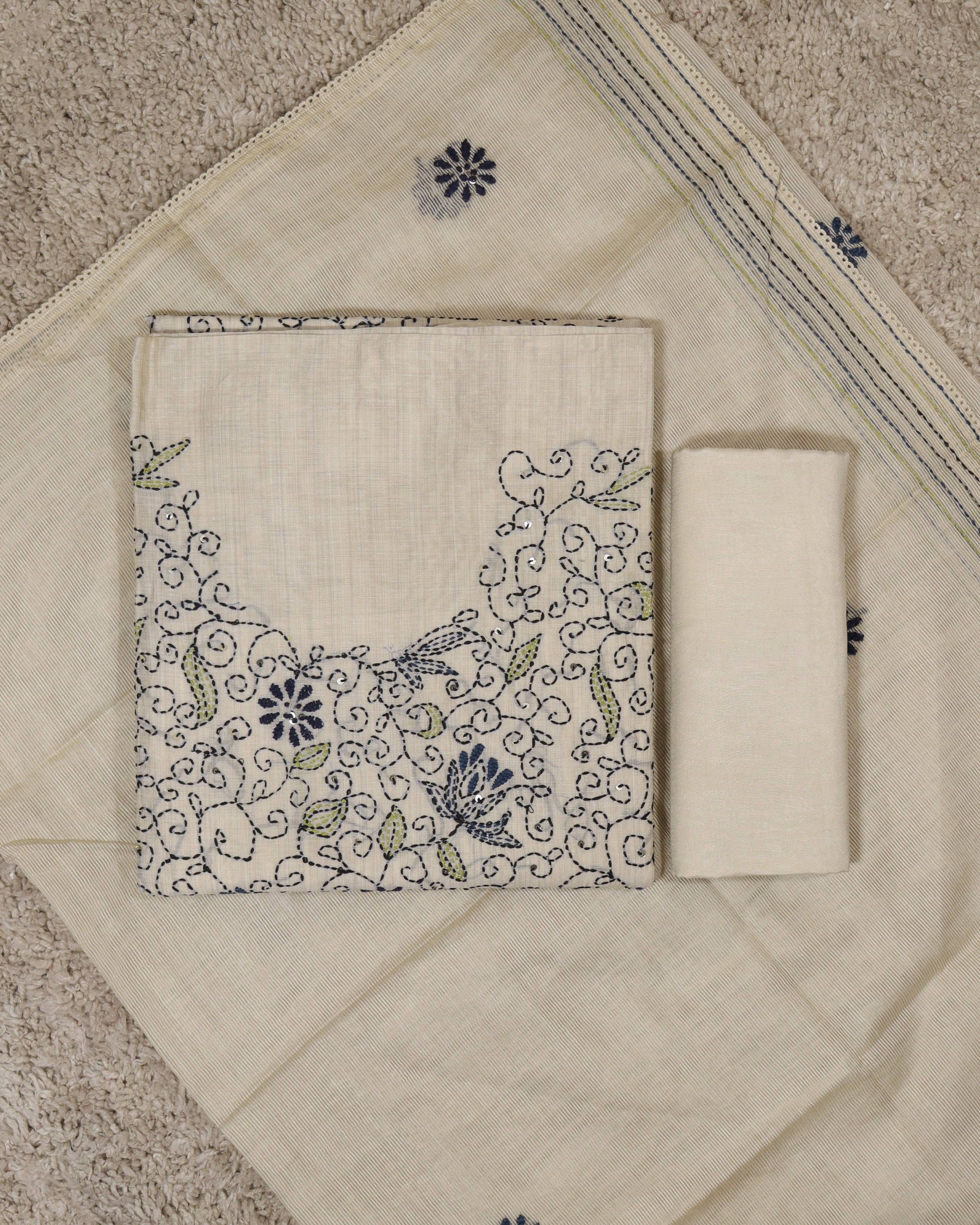 Load image into Gallery viewer, Chanderi Unstitched Suit-7264
