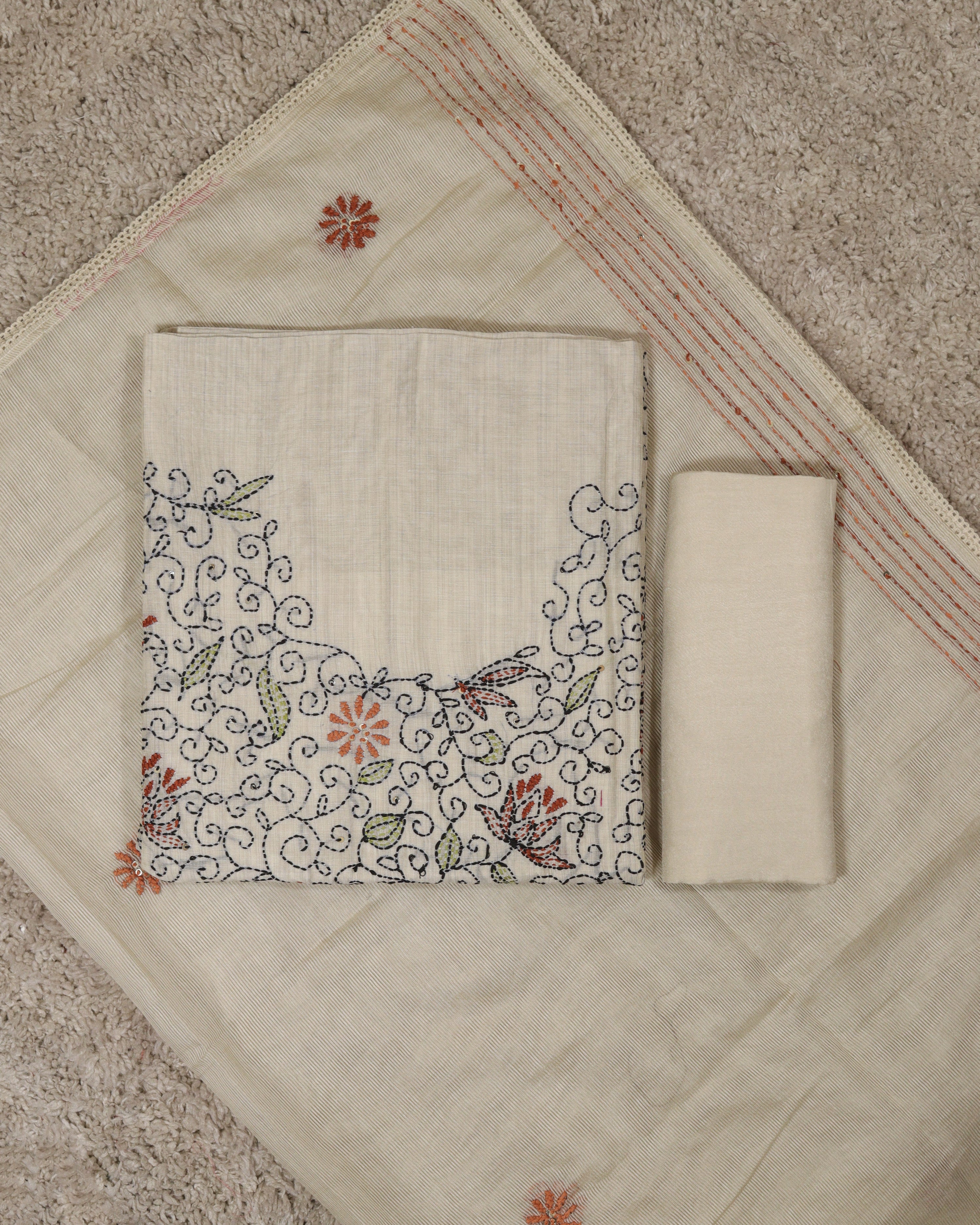 Load image into Gallery viewer, Chanderi Unstitched Suit-7264
