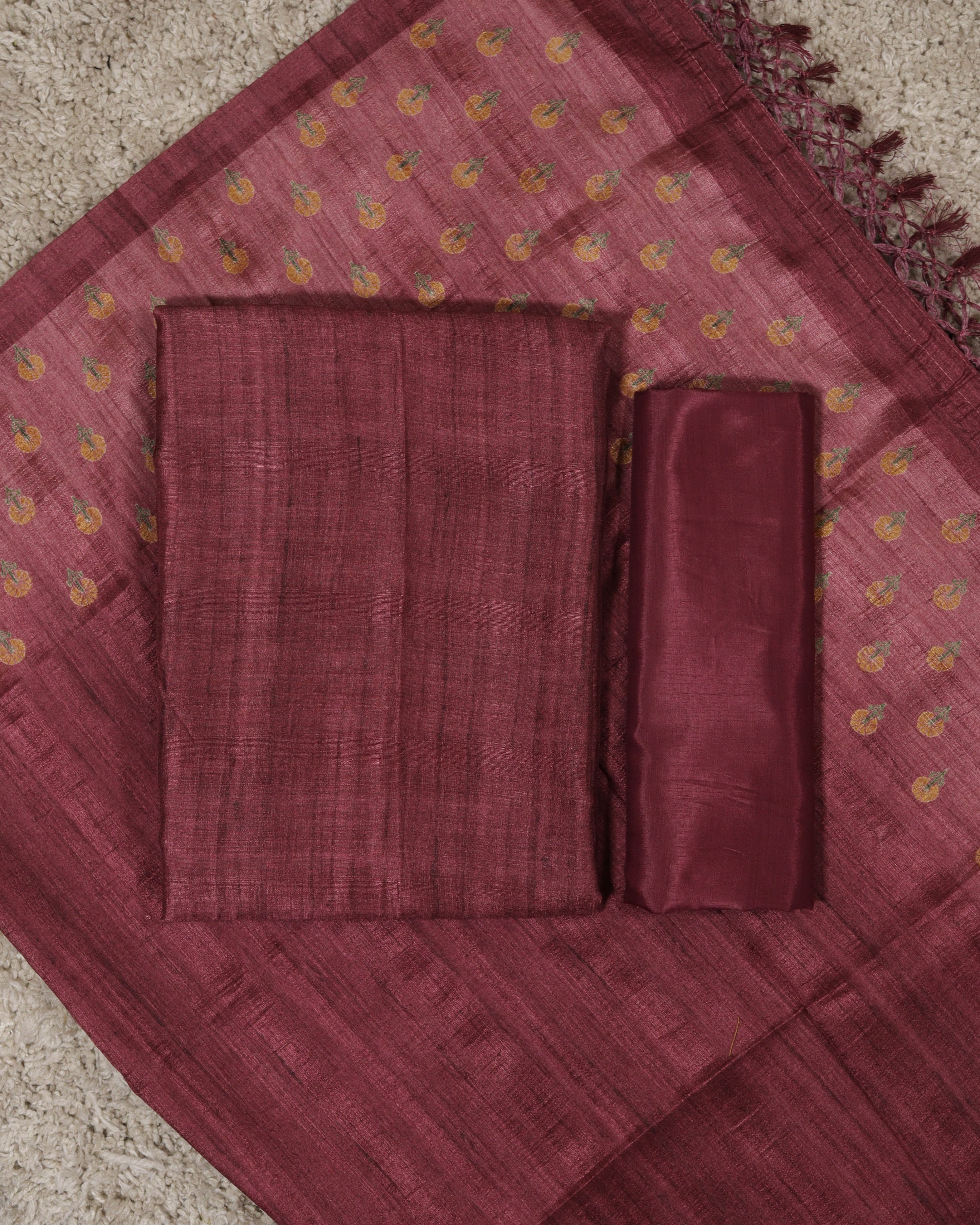 Load image into Gallery viewer, Semi Tusser Silk Unstitched Suit-7261
