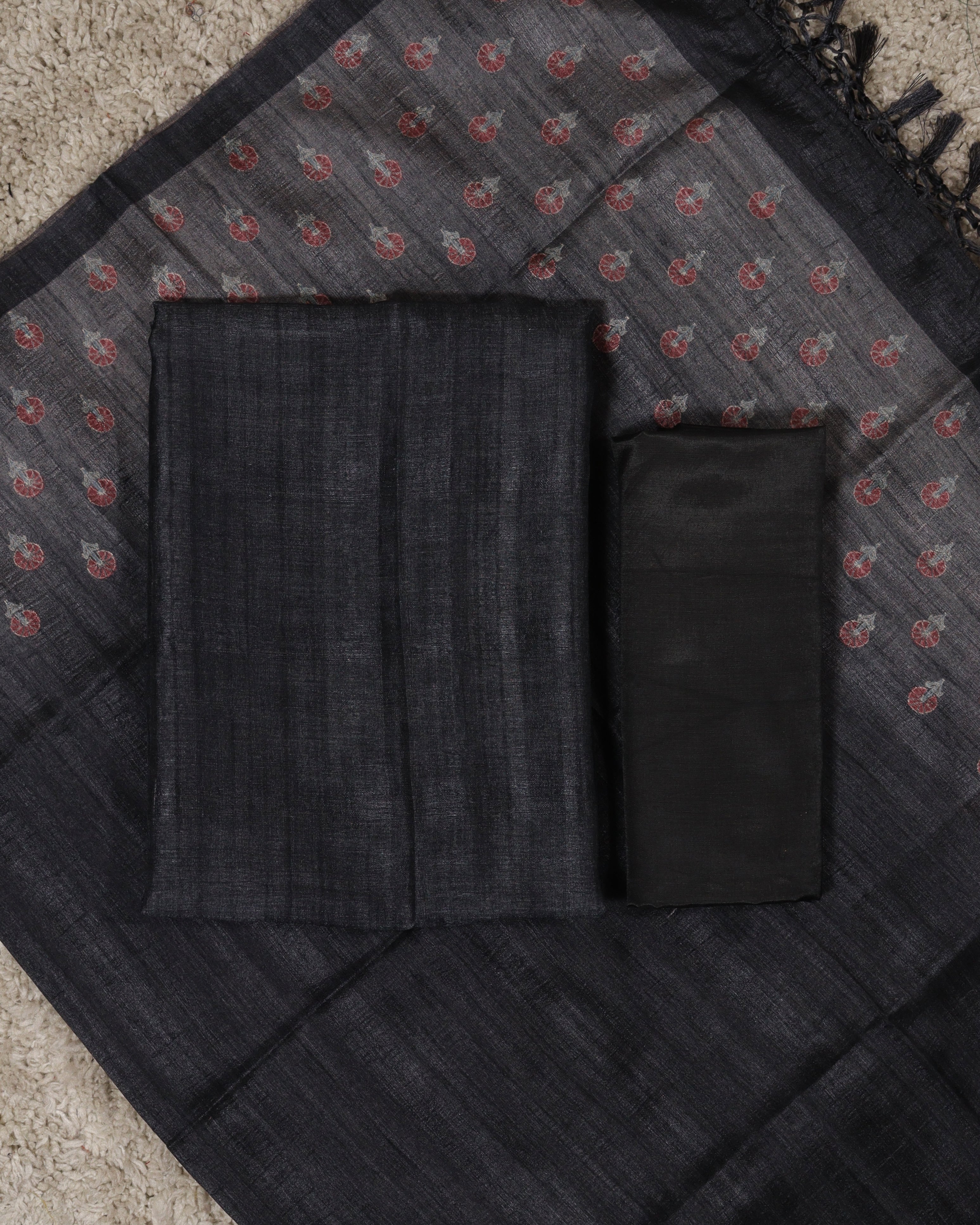 Load image into Gallery viewer, Semi Tusser Silk Unstitched Suit-7261
