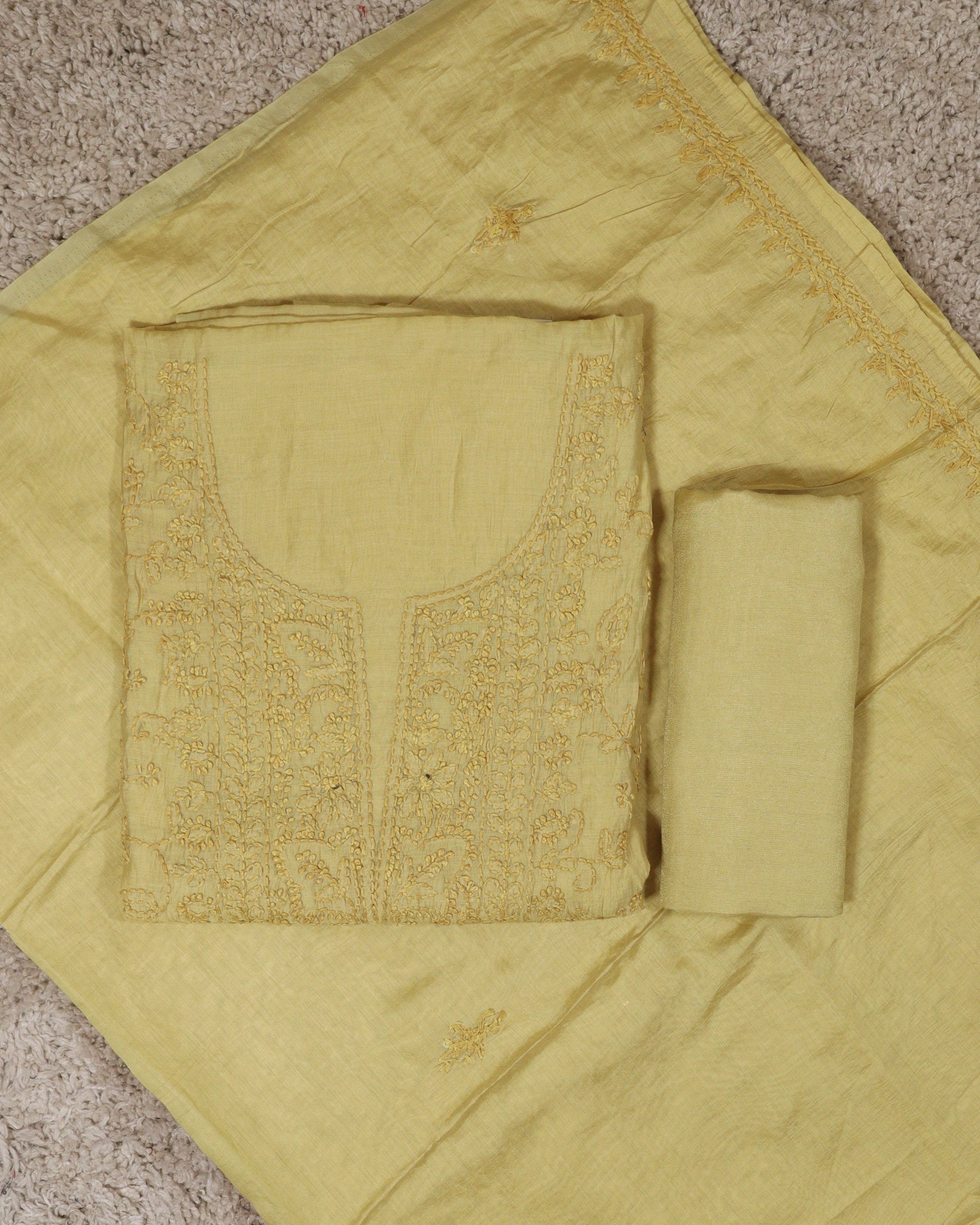 Load image into Gallery viewer, Mul Chanderi Unstitched Suit-7316
