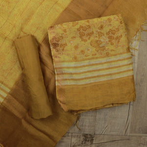 Linen Silk Digital Printed Unstitched Suits - 3729