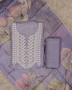 Muslin Silk Unstitched Suit-3237