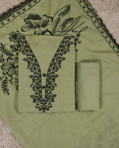 Chanderi Silk Unstitched Suit-3241