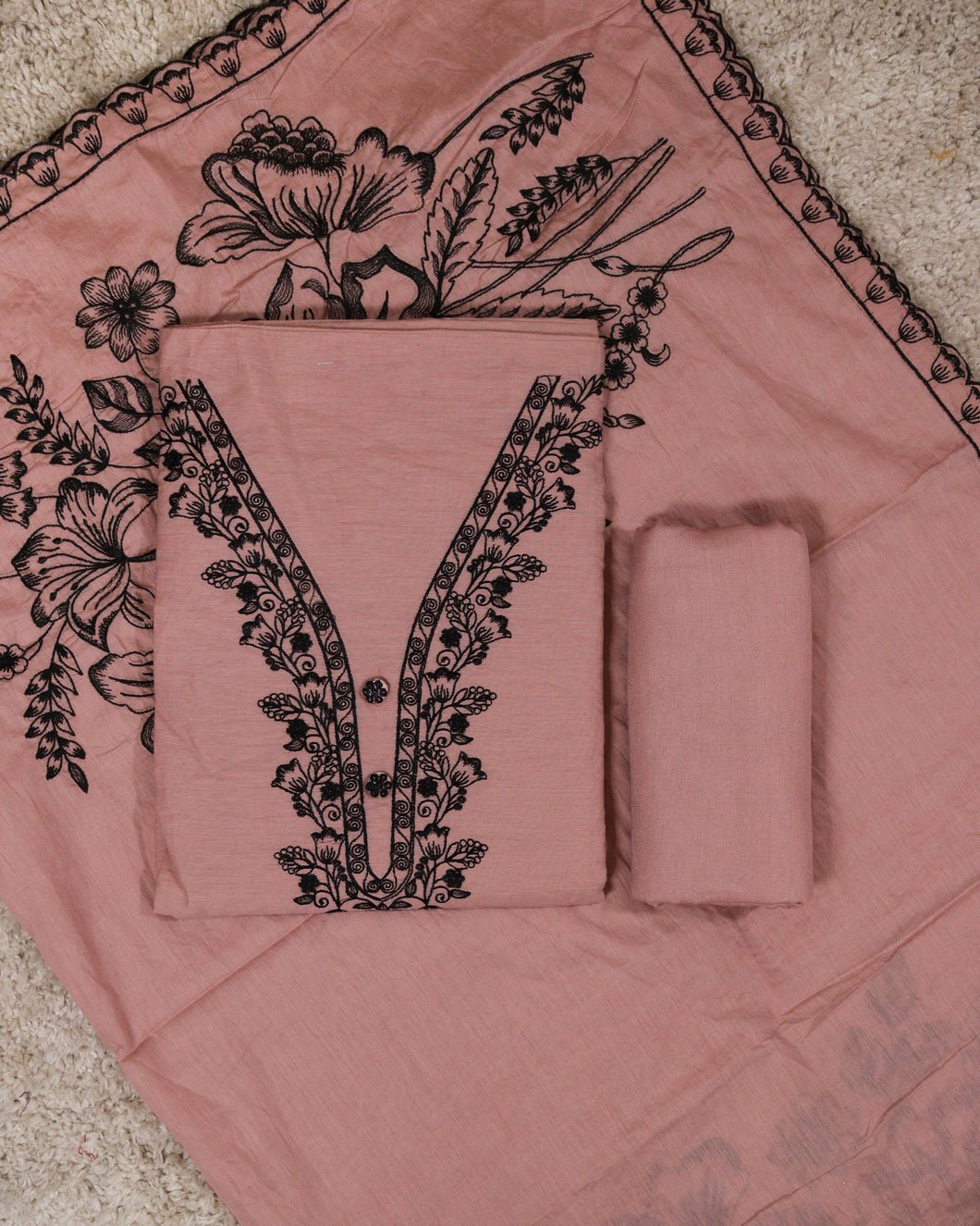Chanderi Silk Unstitched Suit-3241