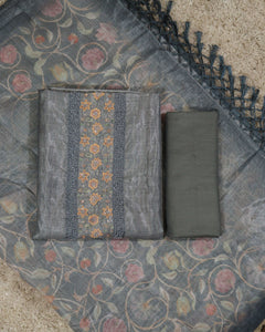 Semi Silk Unstitched Suit-3230
