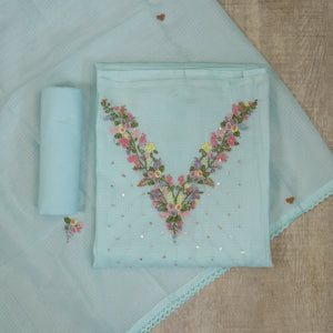 SOFT SILKY KOTTA UNSTITCHED SUIT-5001
