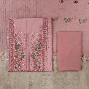 Chanderi Unstitched Suit-5092