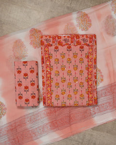 Pure Cotton Unstitched Suits- 5183