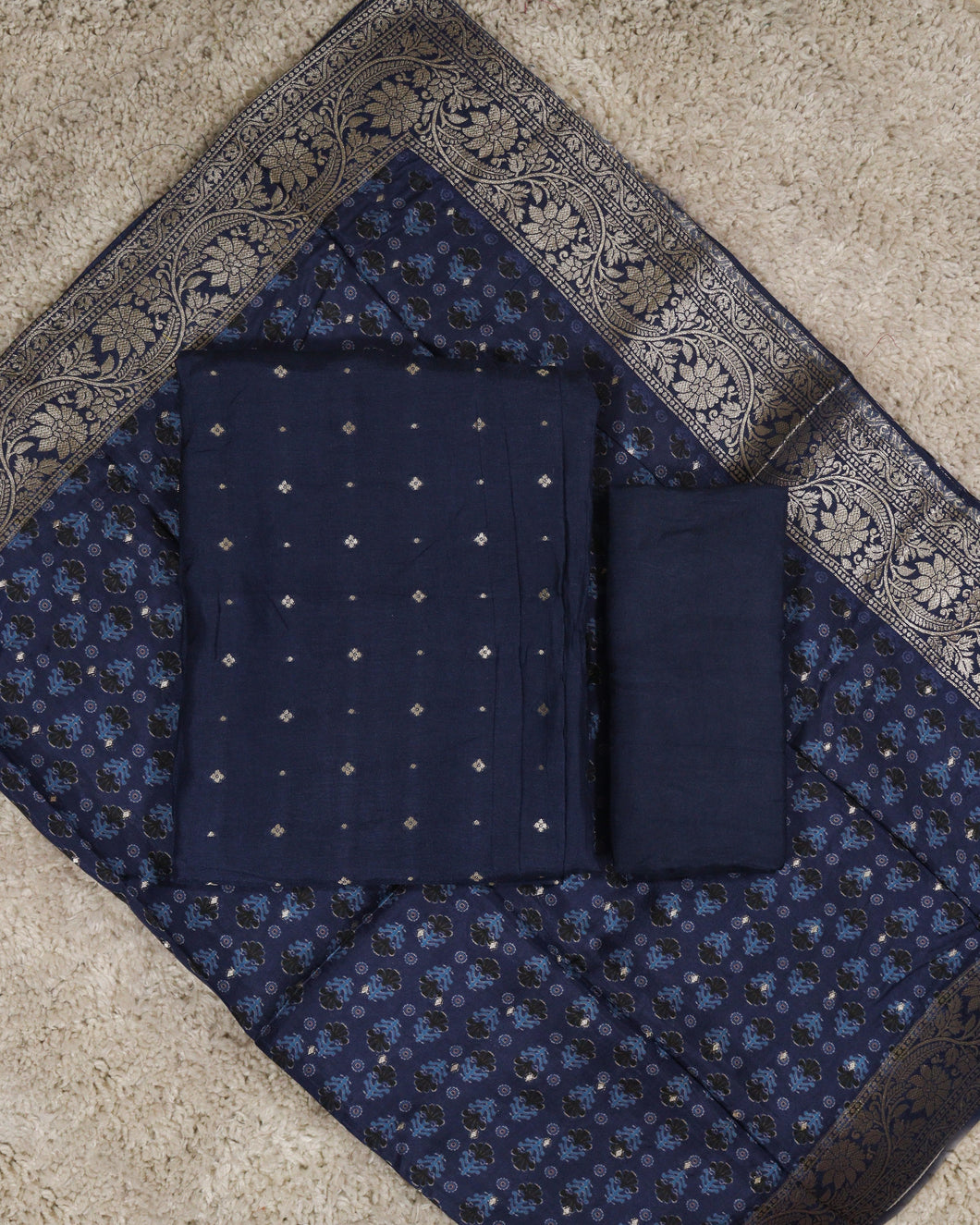 Gaji Silk Unstitched Suit-3566
